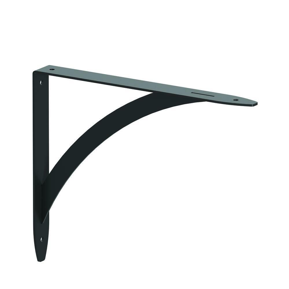Pair 10″ Black Decorative Elegant Shelf Countertop Steel Bracket 100lb. Capacity