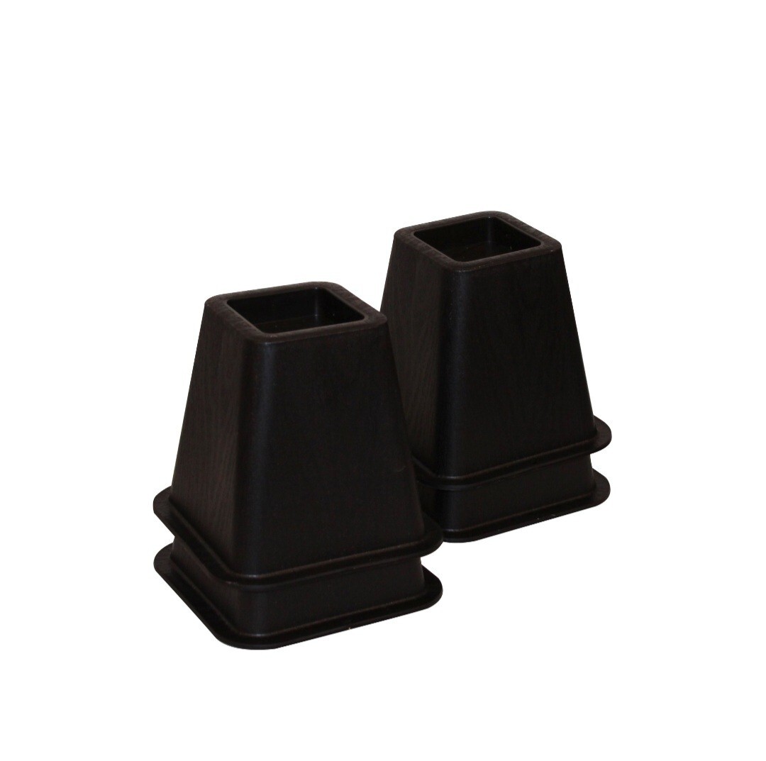 Bed Risers Black 4 Pack Mainstays Home Management 5.25in Tall NEW