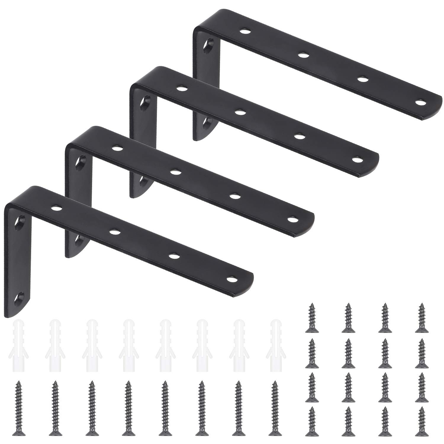 4 Pcs 90 Degree Angle L Shaped Shelf Bracket Corner Brace Joint Bracket Fastener