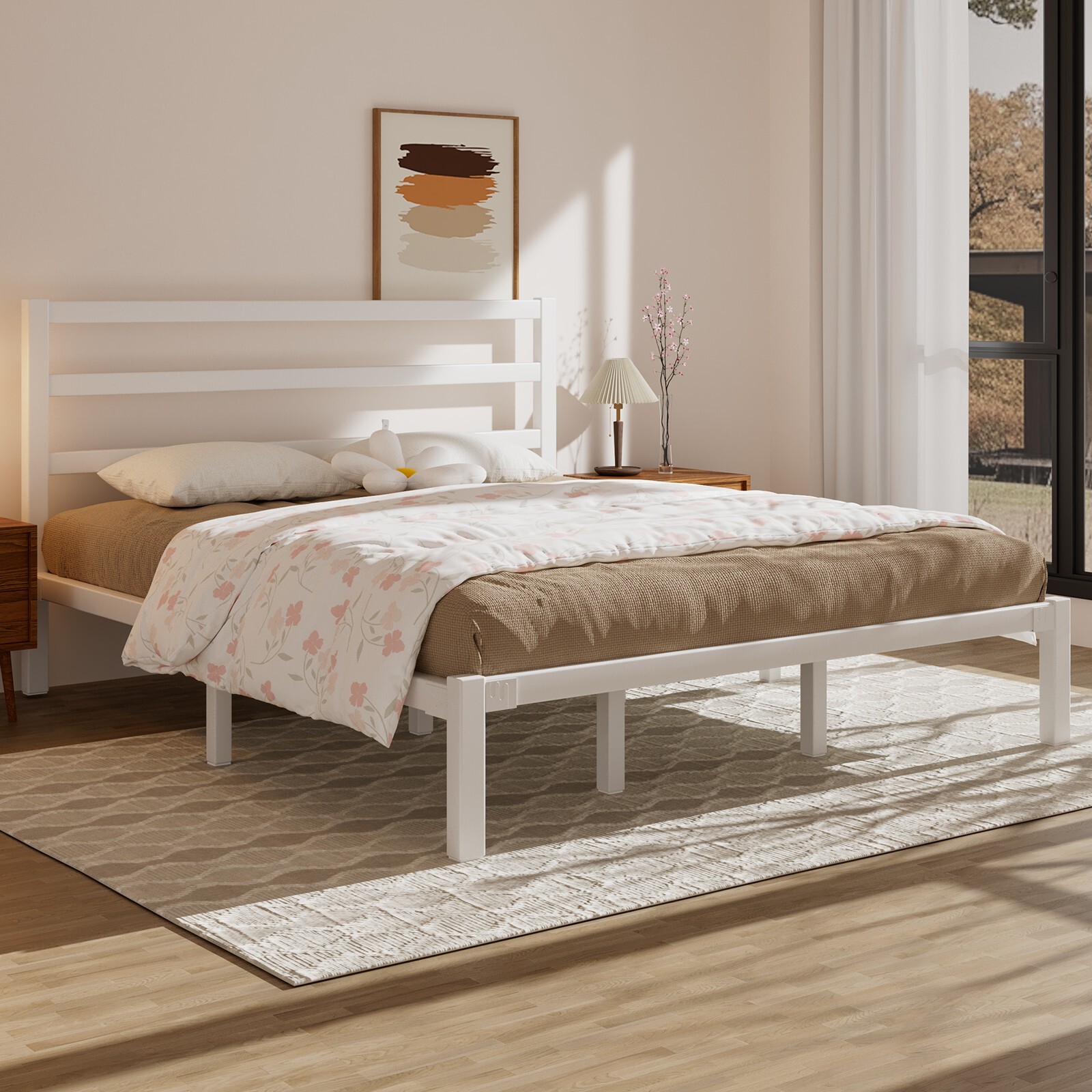 Metal Bed Frame Heavy Duty Platform Bed Frame with Strong Metal Foundation