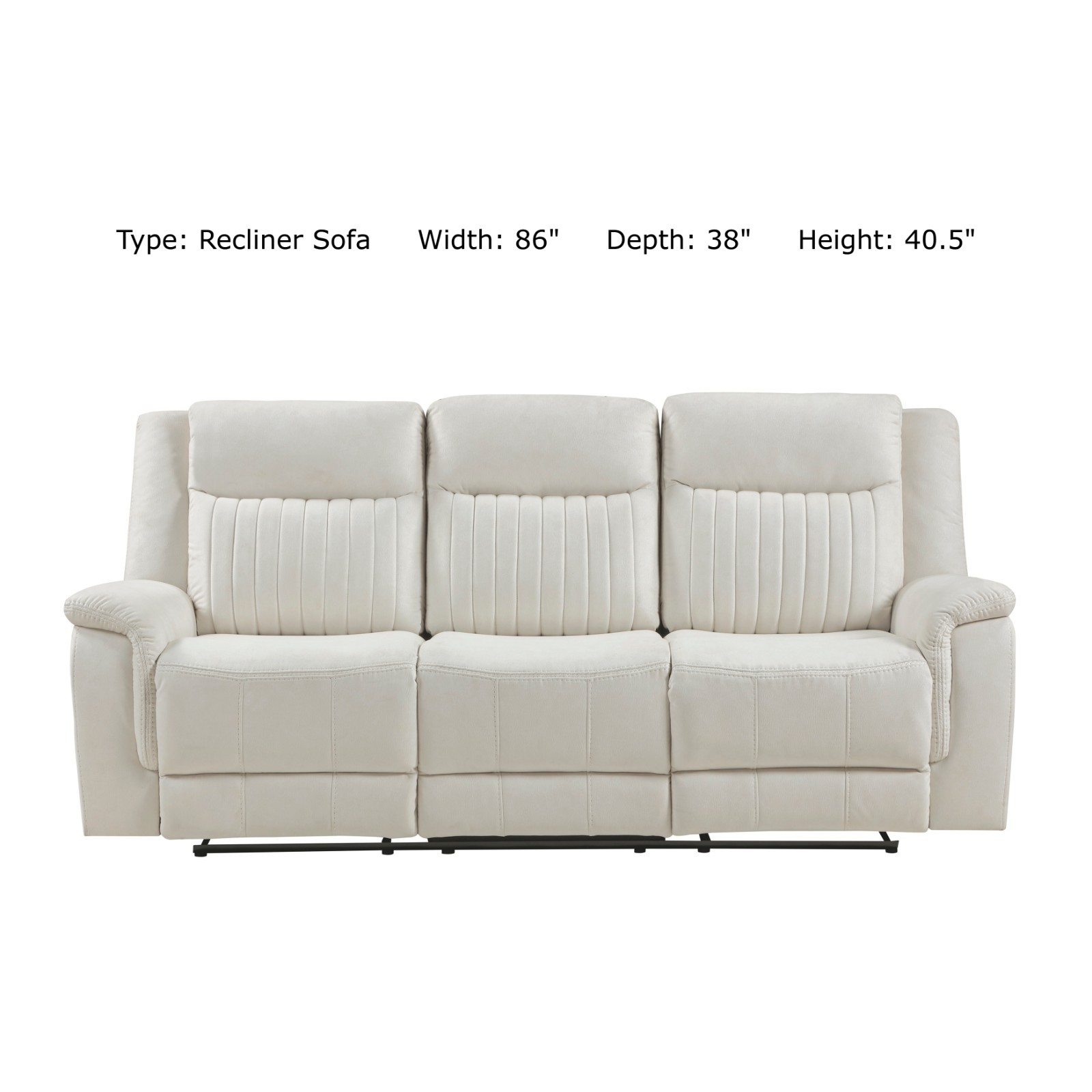 CURBSIDE SHIPPING TO WI, 53223 – NEW Beige 2PC Microfiber Sofa Love Recliner Set