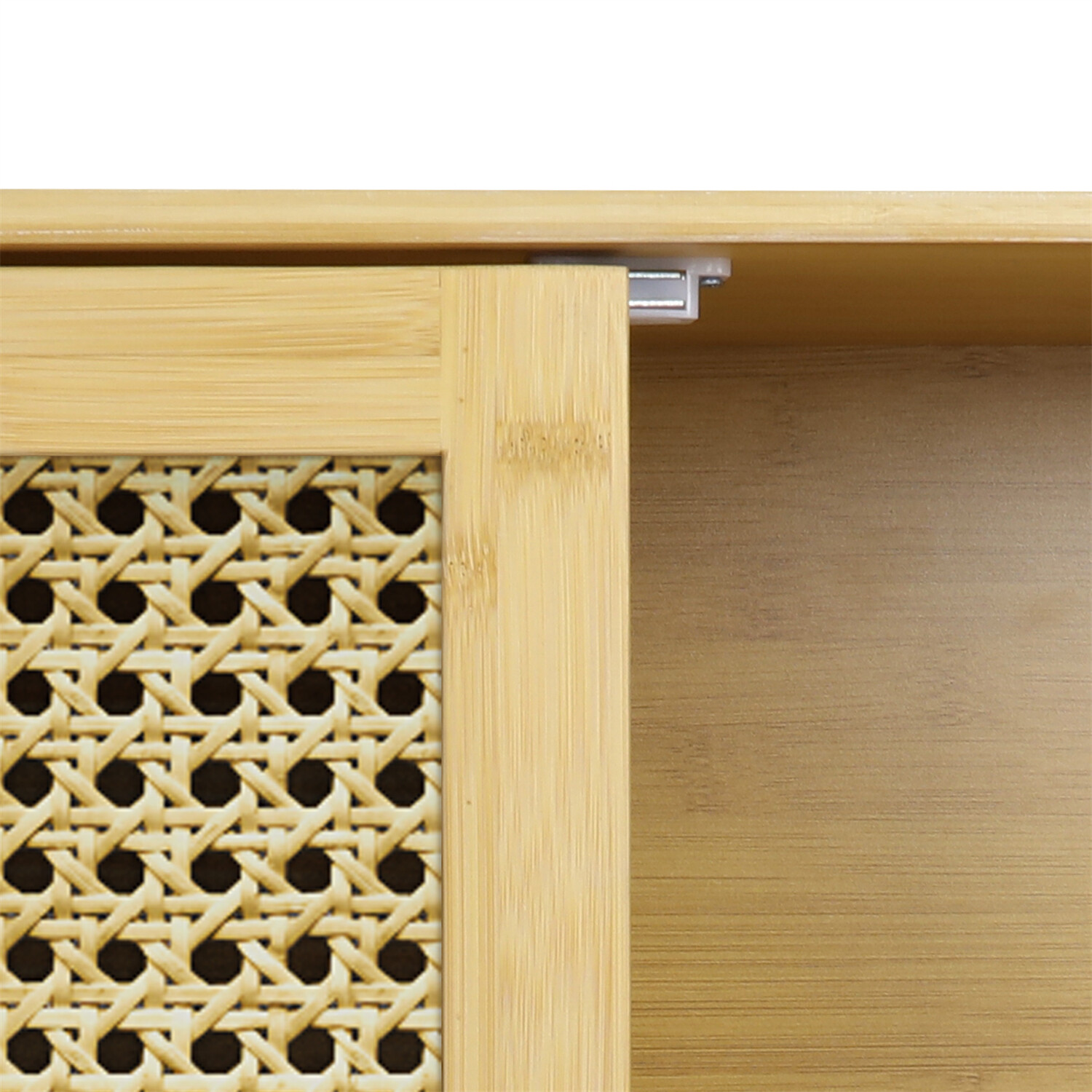 Bathroom Cabinet Wall Mounted, Bamboo Over-The-Toilet Storage Organizer 2 Door
