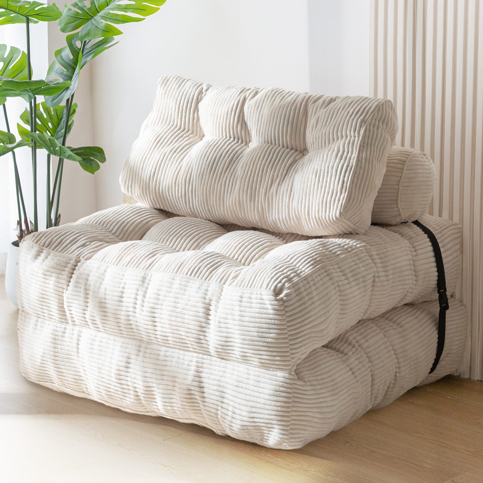 Folding Sofa Bed, Convertible Sleeper Chair with Pillow Comfy Floor Sofa Lounge