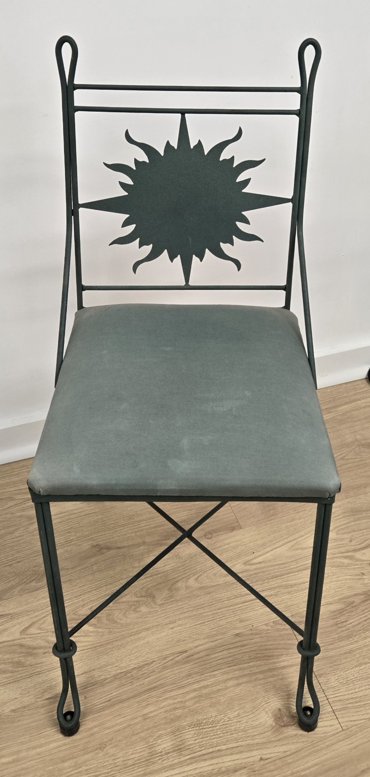 Vintage 90’s Teena Iron Works Celestial Sun Wrought Iron Chair