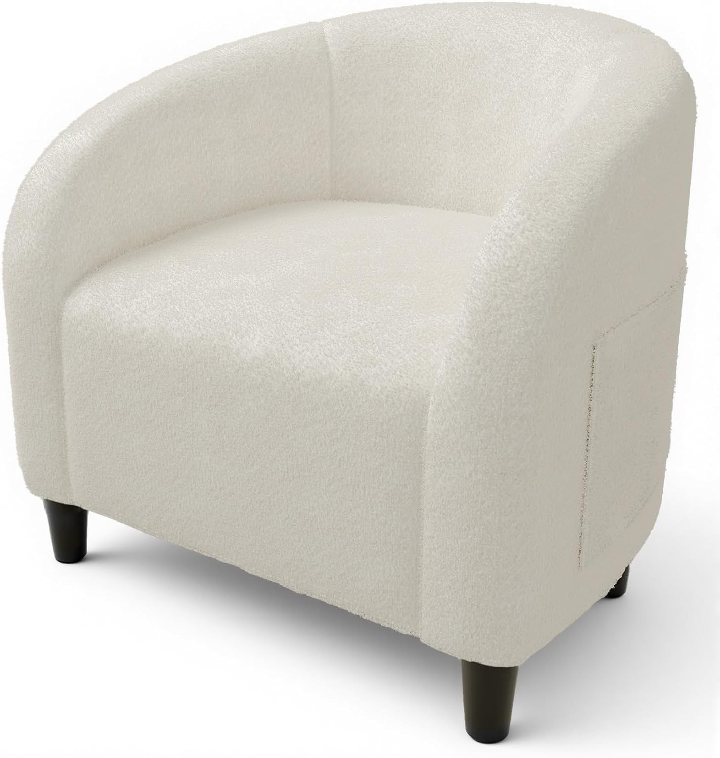 Accent Chair Living Room Chairs Boucle Barrel Chairs Round Armchairs for Bedroom