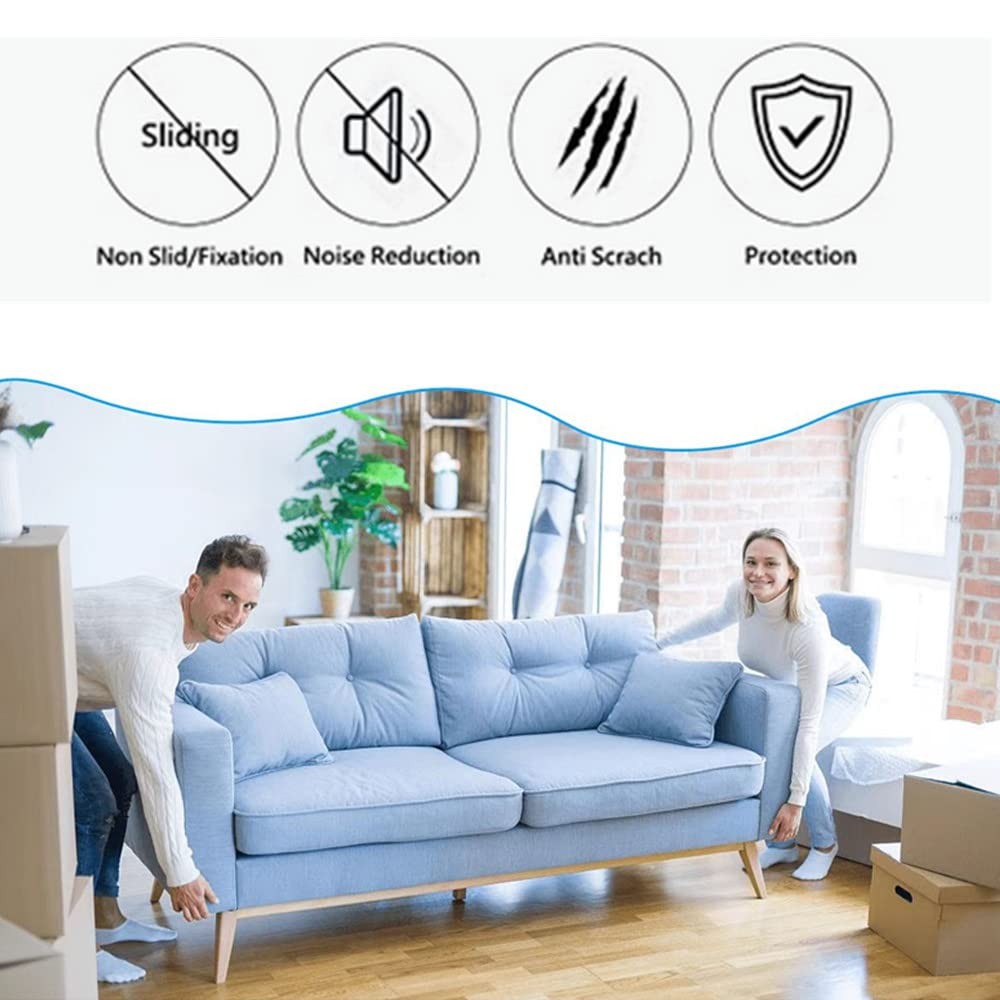 Non Slip Self Adhesive Furniture Pads, Cuttable Anti Scratch Floor Protectors…