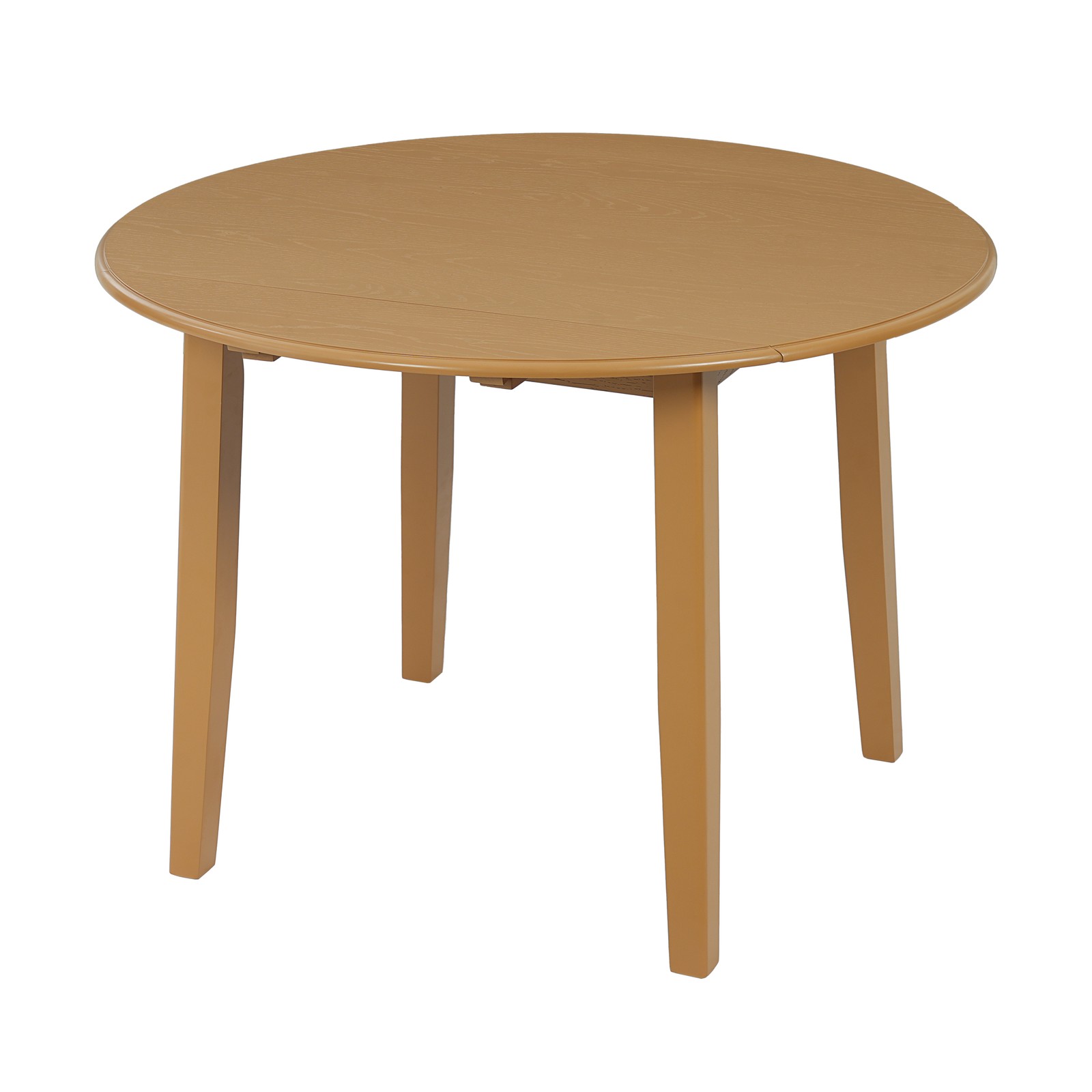 Extendable Round Dining Table for 2-4 People, Folding MDF Top