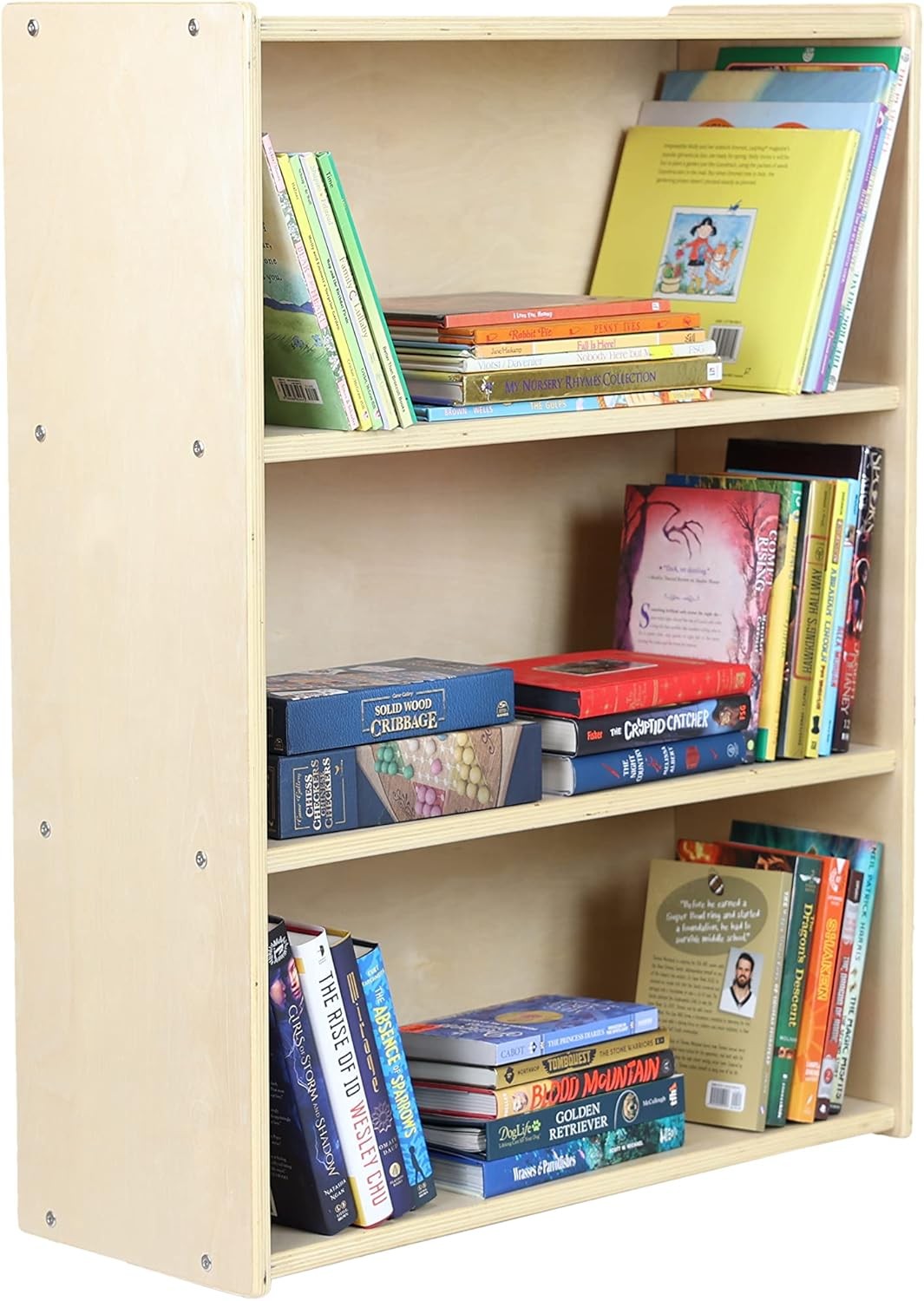 3-Shelf Bookcase Montessori Bookshelf and Storage Unit in Birch Plywood Arts