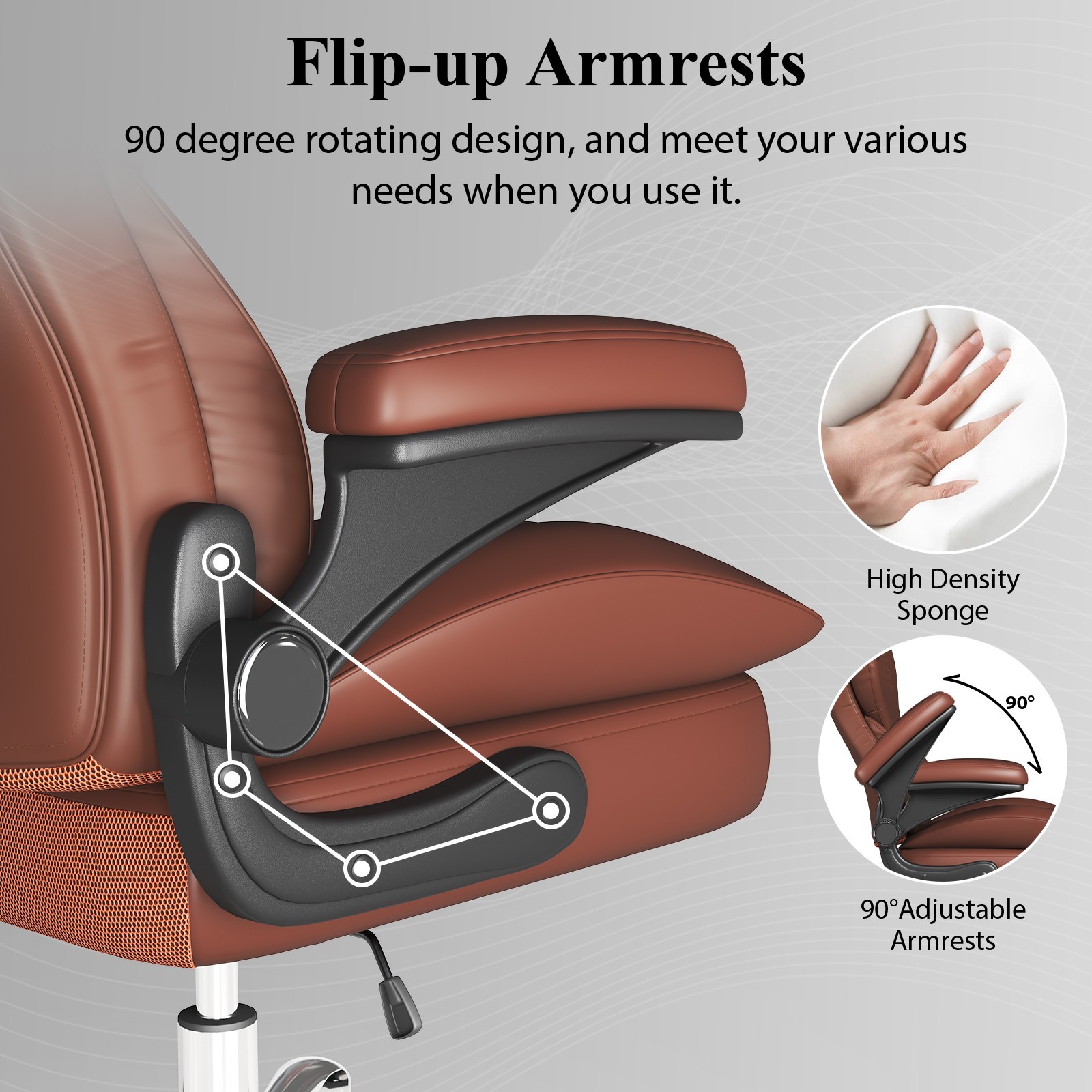 Big and Tall Office Chair Reclining High Back Leather Computer Chair