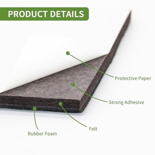 Non Slip Furniture Pads 16 PCS 2” Square – Anti Slip Square 2 inch 16PACK