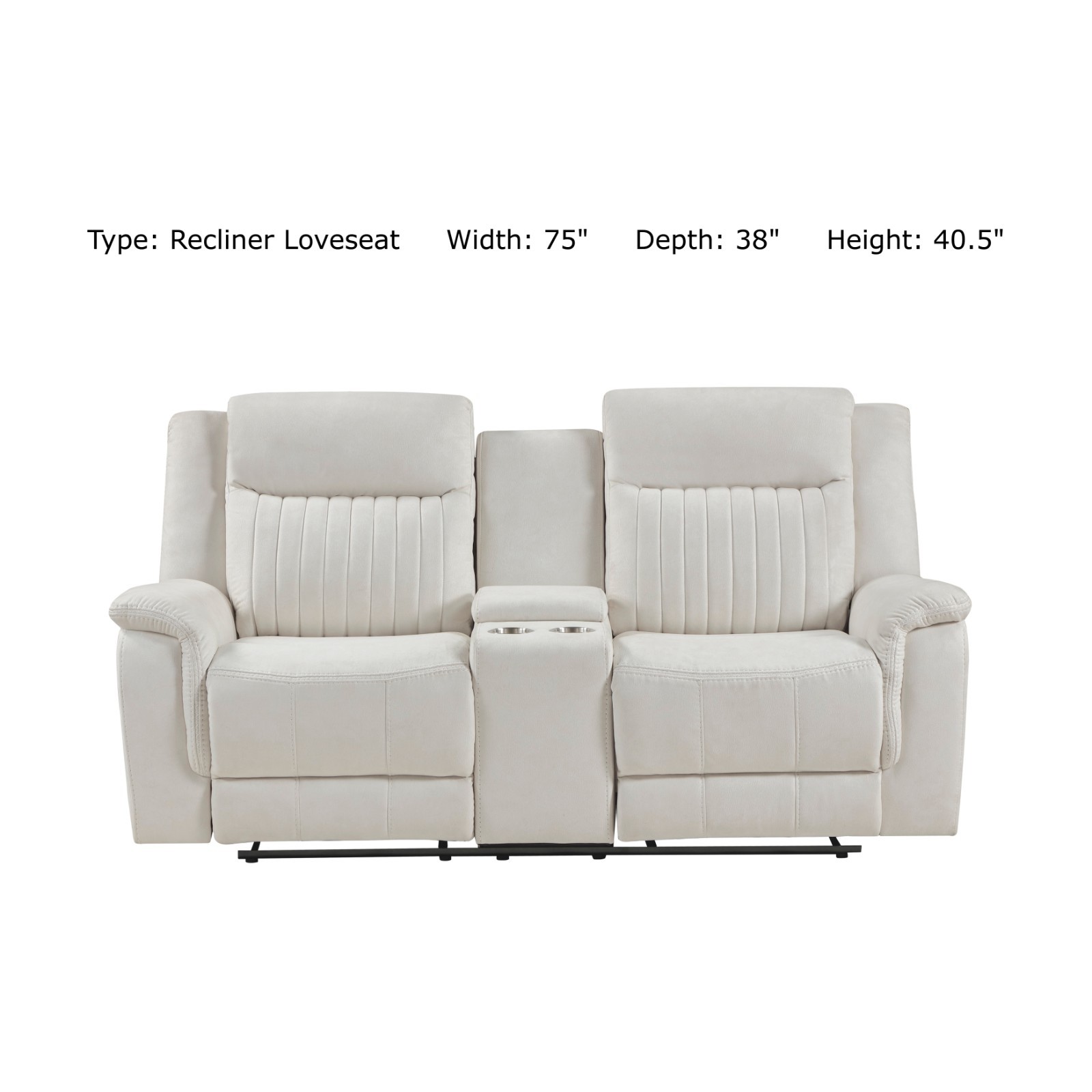 CURBSIDE SHIPPING TO WI, 53223 – NEW Beige 2PC Microfiber Sofa Love Recliner Set