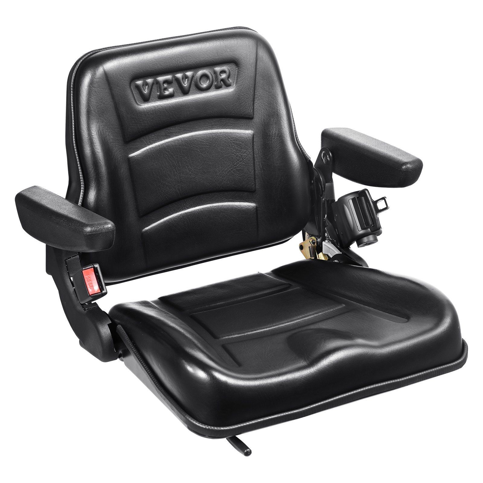 Fold-Down Seat 6.3-13.4in Slot Adjustable Back & Armrests & Seatbelt