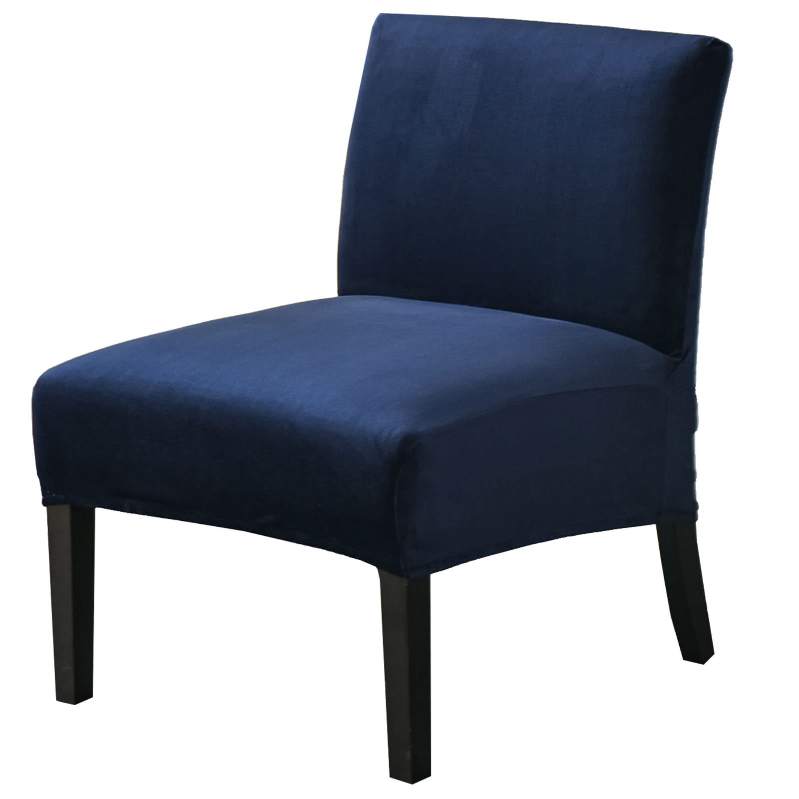 Armless Accent Chair Cover, Stretch Armless Chair Slipcover Velvet Armless Ch…