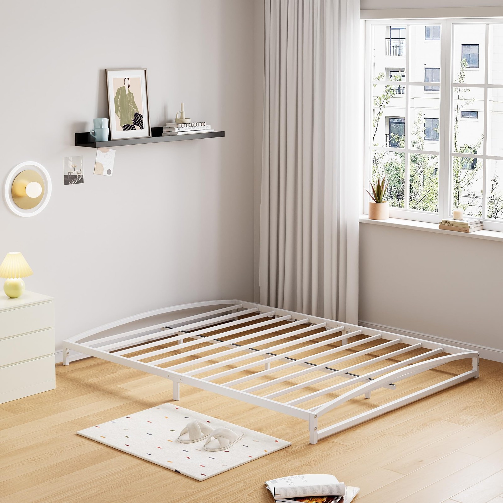 Twin/Full/Queen Size Bed Frame 6″/10″ Metal Platform Bed Frame W/Storage Heavy D