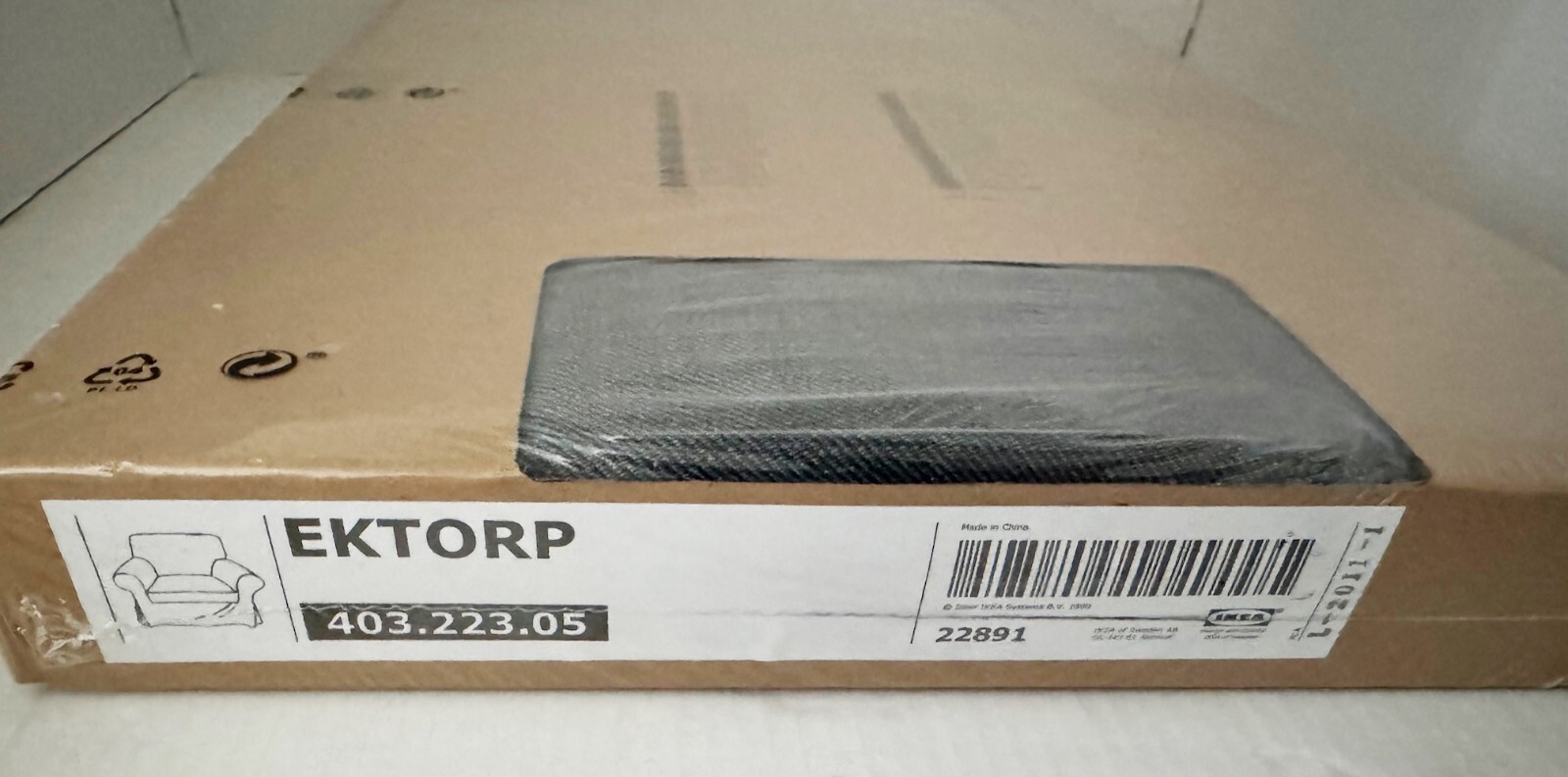 Ikea EKTORP Armchair COVER ONLY nordvalla dark gray 403.223.05 501.751.77 – NEW