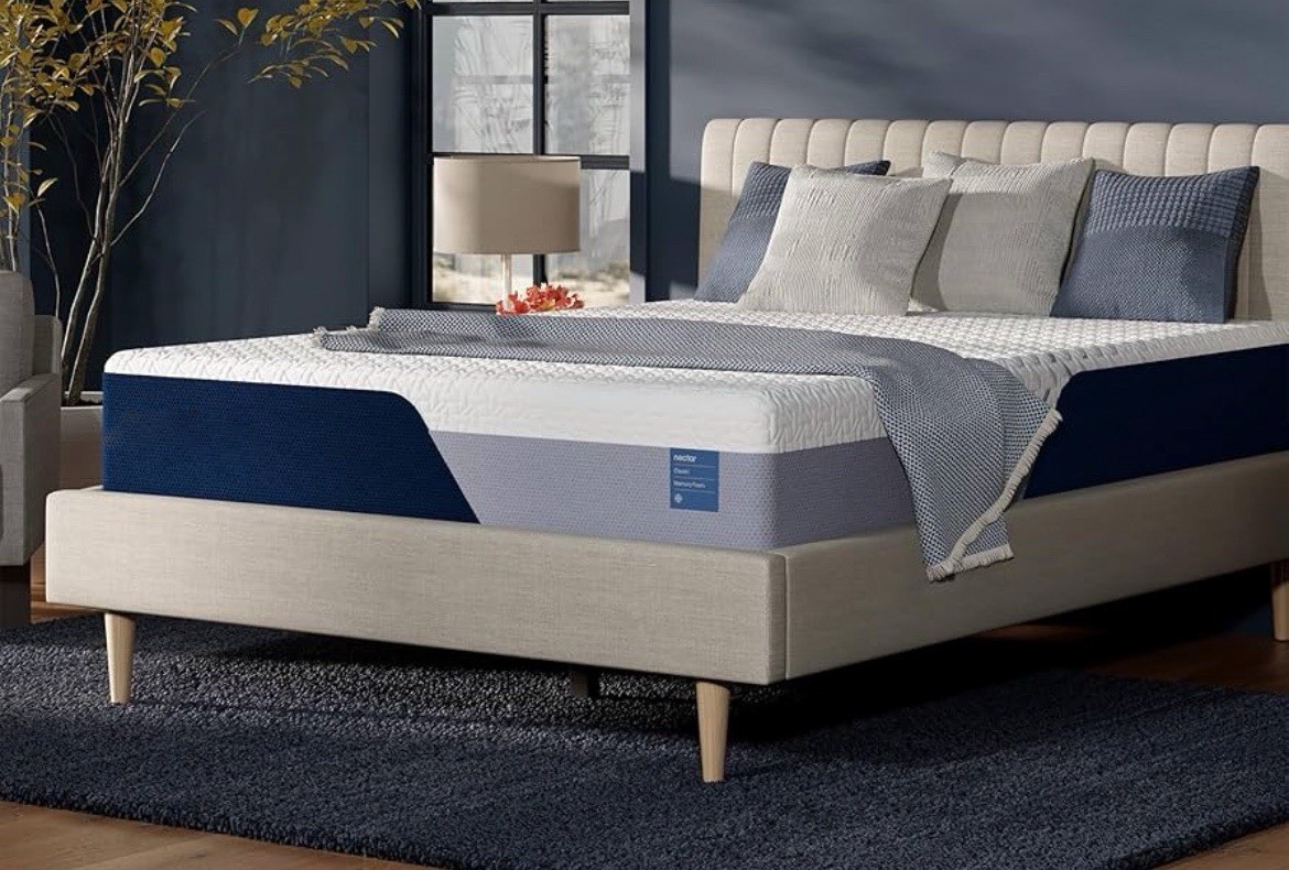 Nectar Classic 12” Queen Memory Foam Mattress – Cooling, Medium Firm, New
