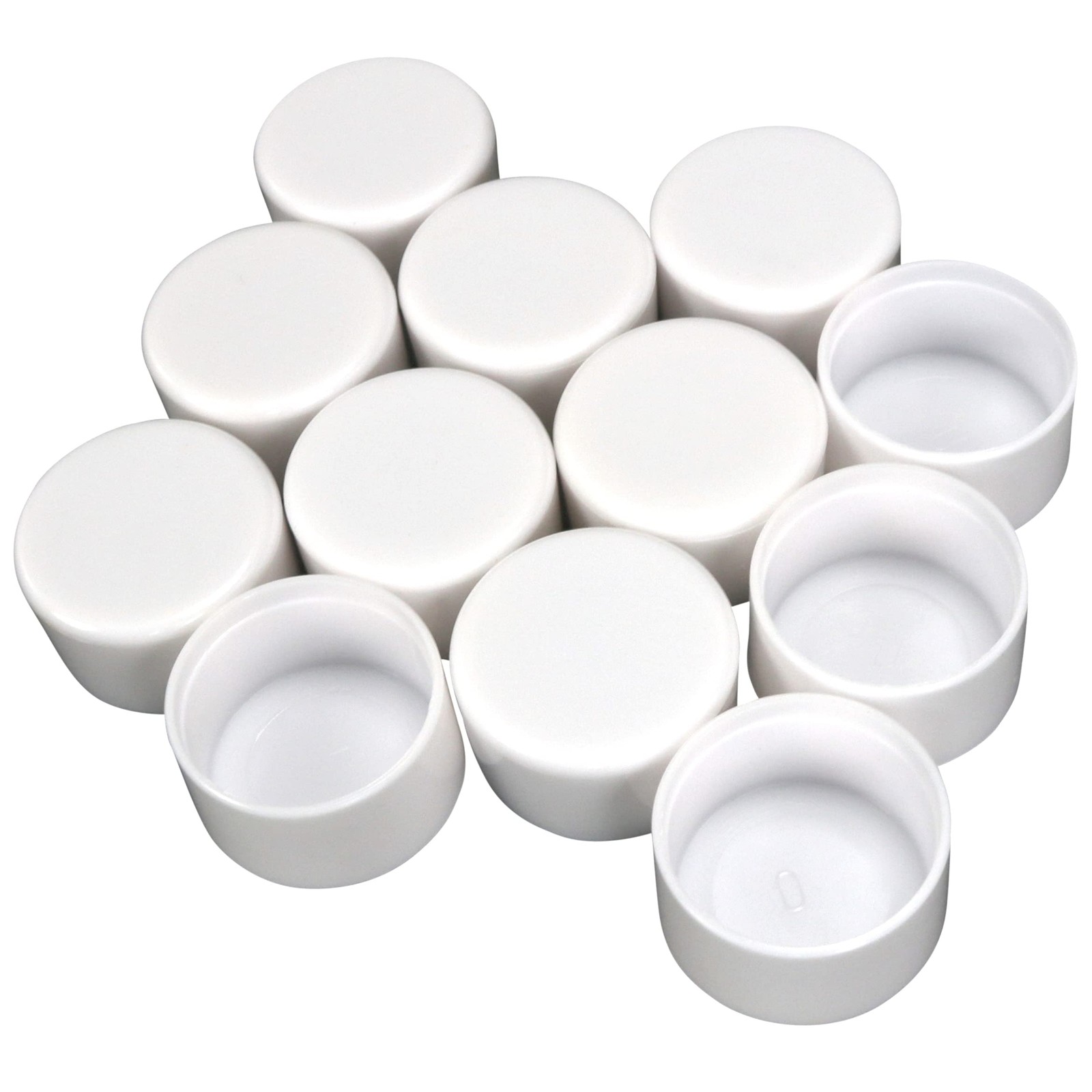 Hardware 12-Pack White 1 Inch Plastic Chair Leg Caps Floor Protectors Tips