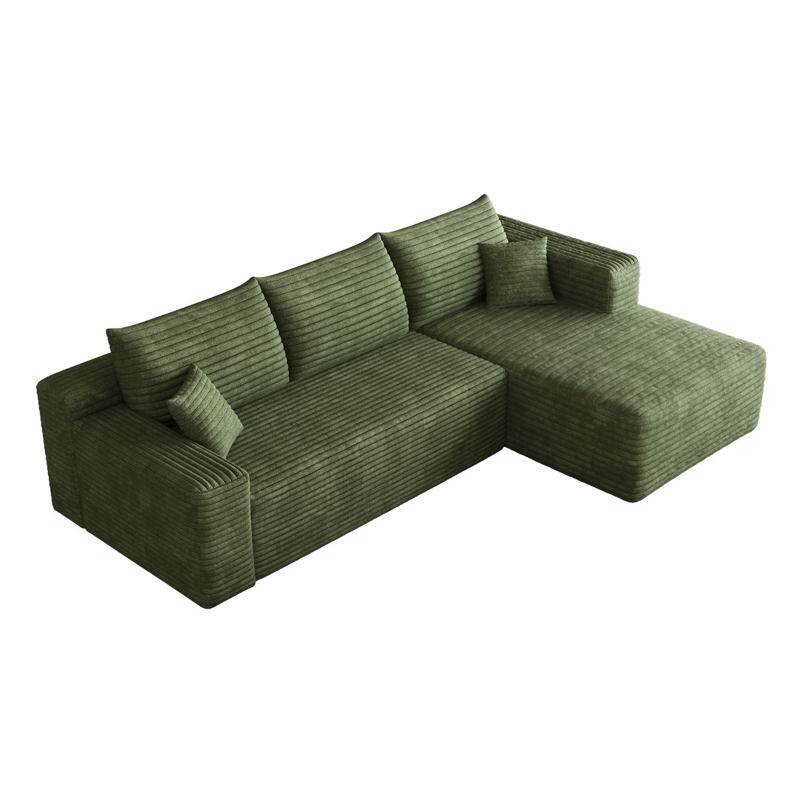95″ Boneless Couch L Shape Sectional Cloud Sofa Set Right Chaise for Living Room