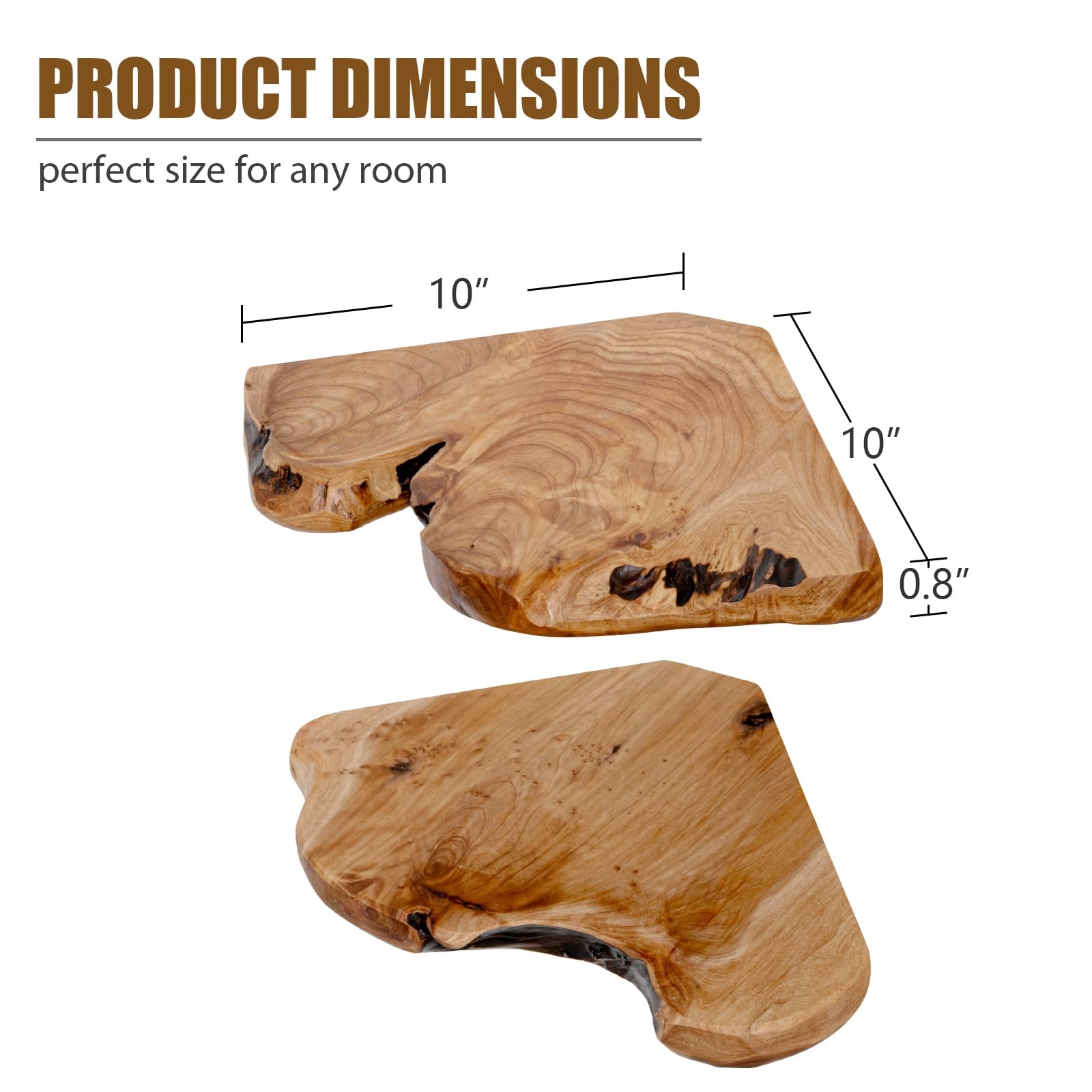 Welland Floating Corner Shelf Set Of 2 Wall Mounted 10.86 X 11.5 Inches For