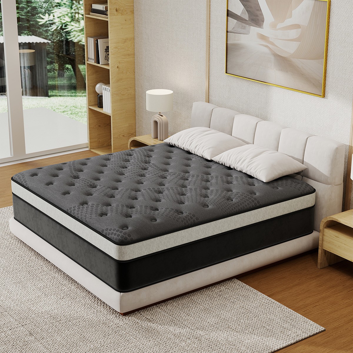 12″14″ Mattress in a Box Gel Memory Foam Pocket Spring Twin Full Queen King Size