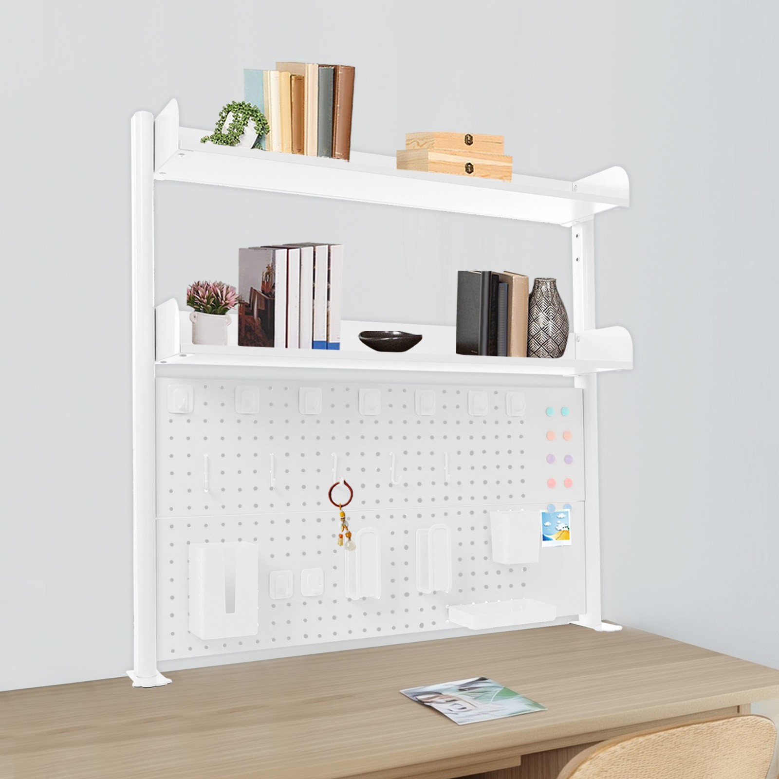 Desktop Bookshelf Multipurpose Clip-on Desk Organiser Countertop Clip-on BooksUS