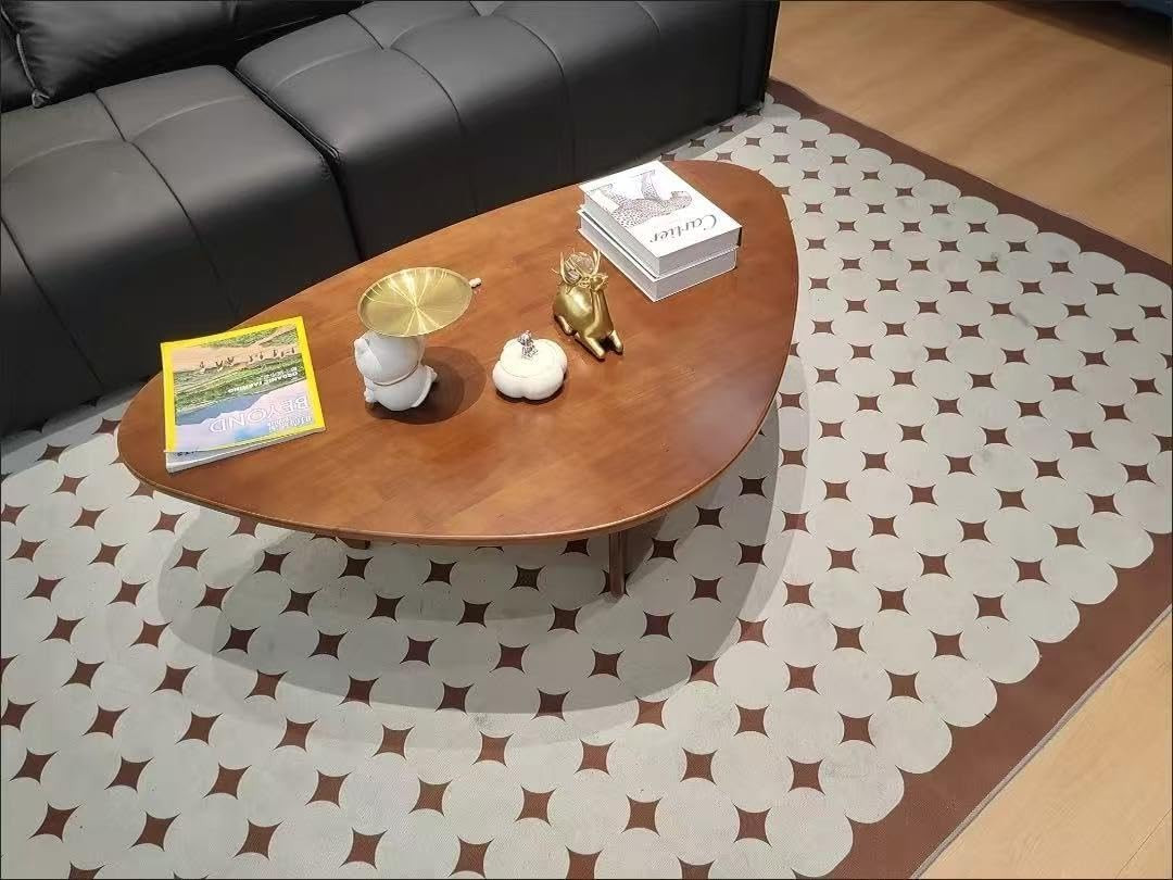 Modern Walnut Triangle Coffee Table – Solid Wood Mid Century Design