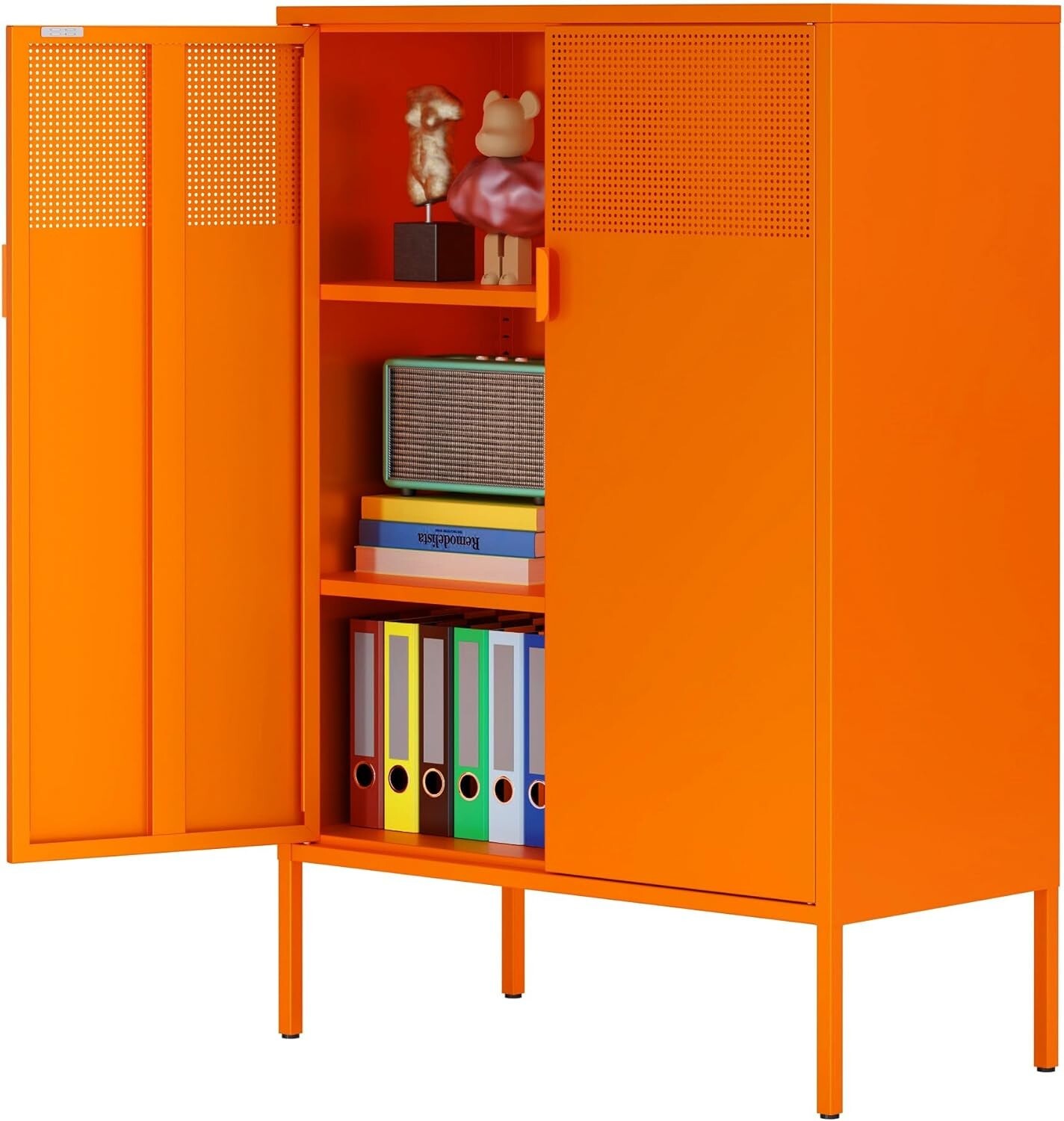 Elegro 47″H Metal Cabinet w/Ventilation, Magnetic, Adjustable Feet,Multi-Color