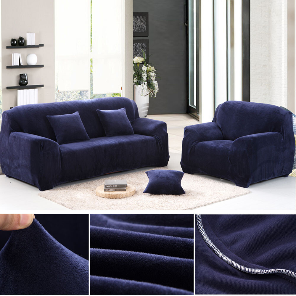 1/2/3/4 Seater Couch Sofa Slipcover Protector Stretch Plush Thick Sofa Covers US
