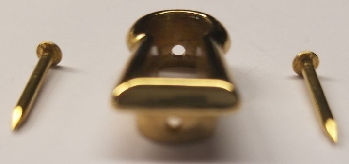 Polish Brass Keyhole Insert cover thread escutcheon antique vintage key desk new