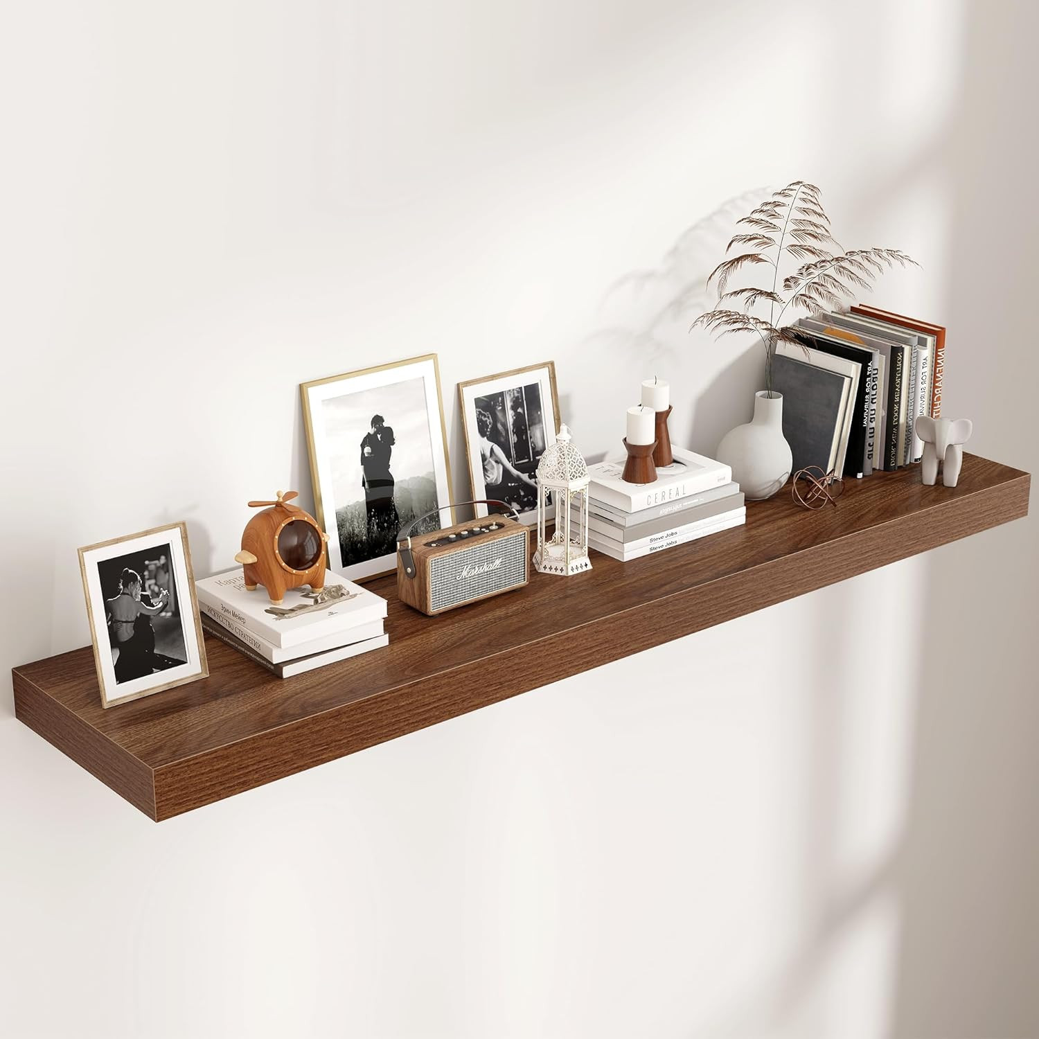 Floating Shelves for Wall, 55 Inch Wide X 12 Inch Deep Floating Shelves, Long Wo