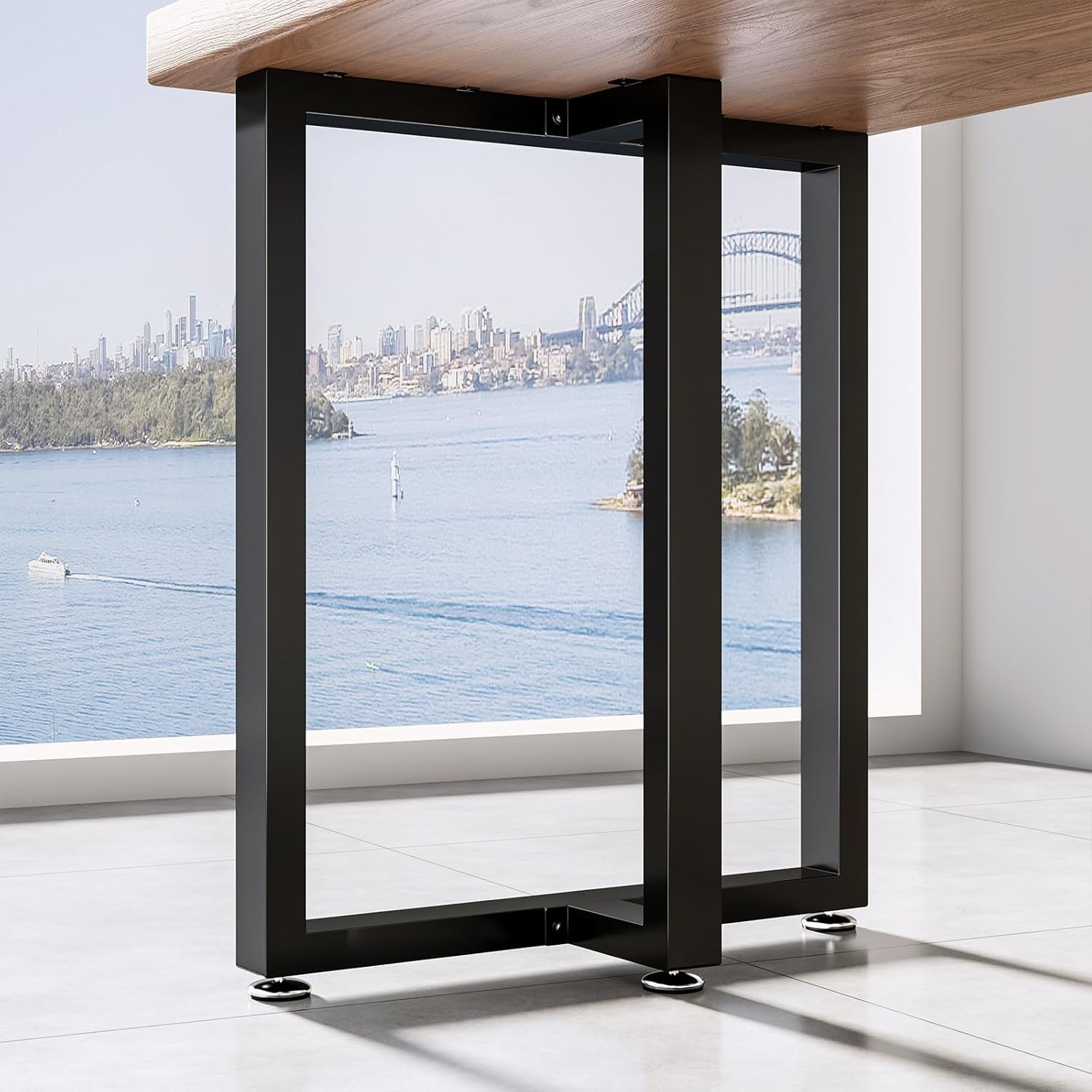 Heavy Duty T Shape Metal Table Legs Set of 2, 28″ H, 1000LBS Capacity