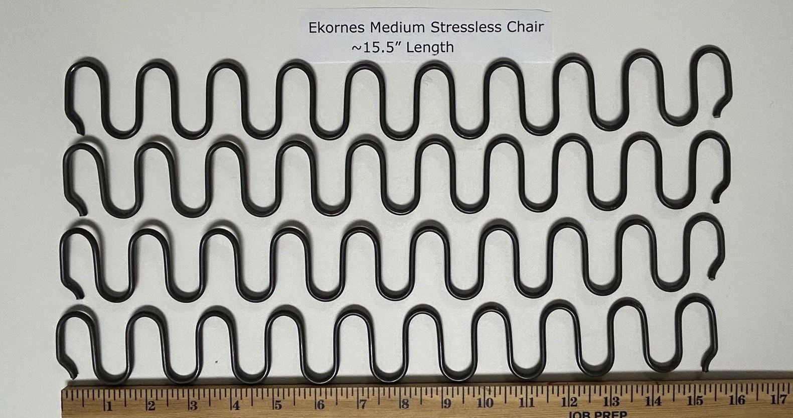Ekornes Medium Stressless Recliner Seat Springs – 9 Gauge 15.5” 4 Pieces