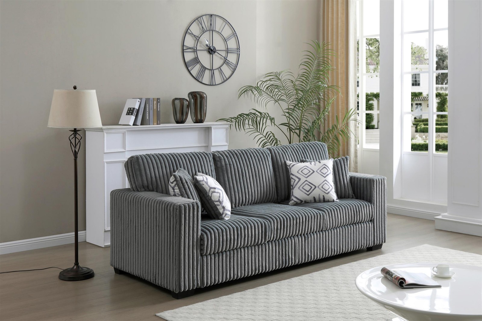 Glory Furniture Teddy G00180A-L Loveseat GRAY Soft Chenille