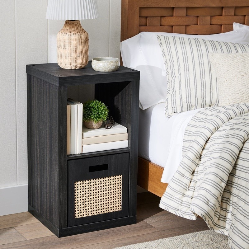 2-Cube Storage Organizer Modern Bookcase Open Back Vertical Horizontal Display