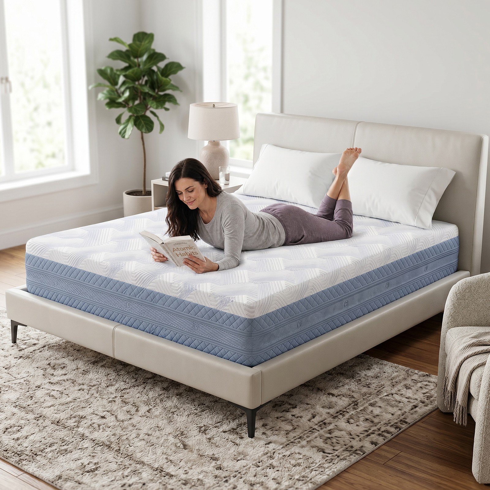 King Size Mattress 12 Inch High Density Soft Support Memory Foam Mattress Safety