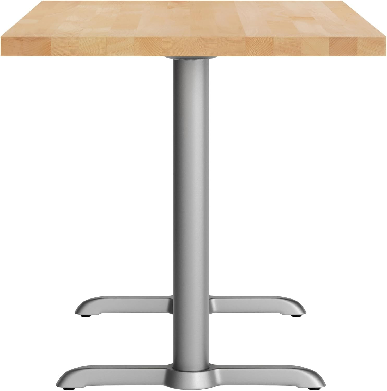 Natural Solid Wood Tabletop with Cast Iron Bases – 30″ x 48