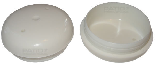 24 Patio Furniture Foot 1.5″ White Deluxe Inserts Glides Caps Cups 1 1/2 Inch
