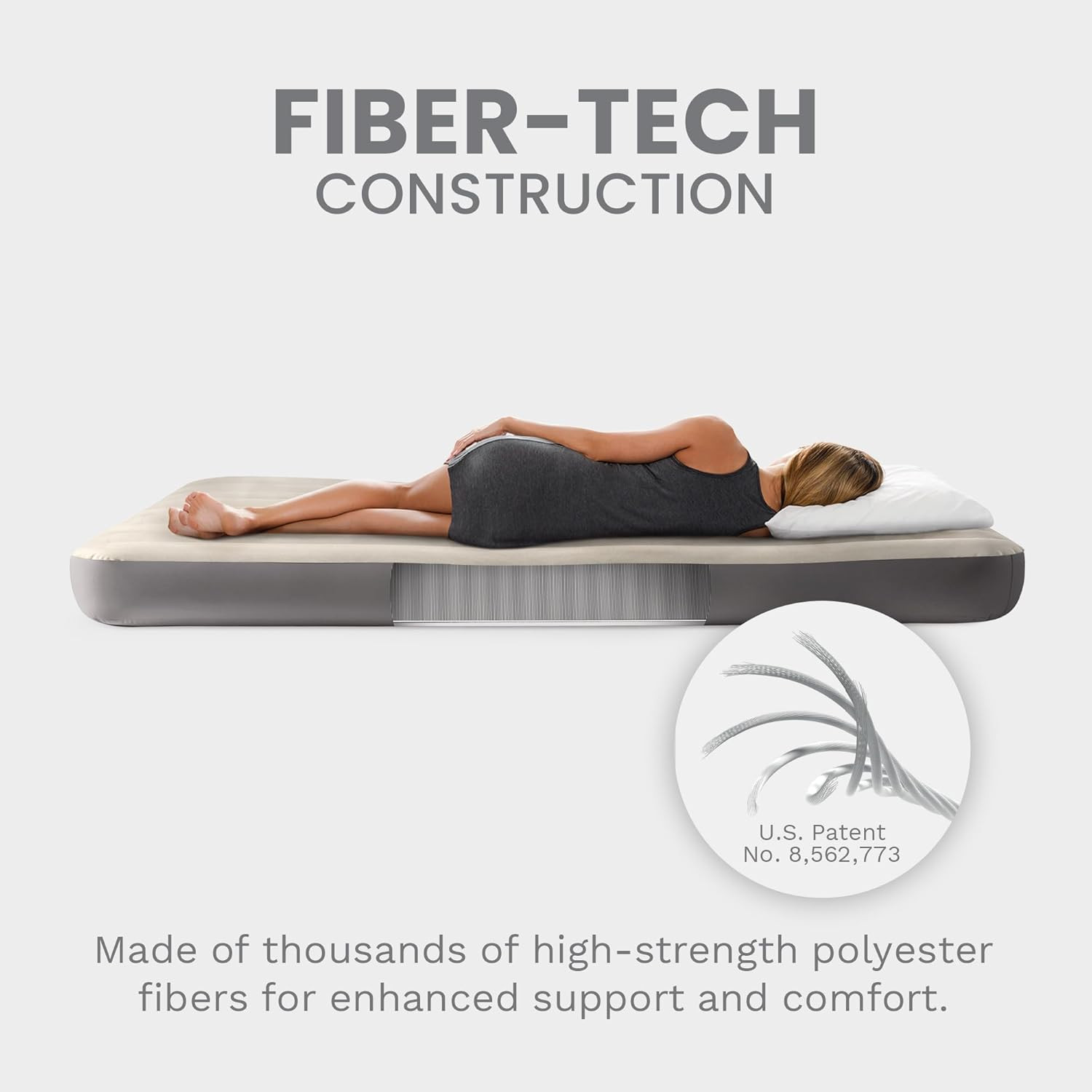 INTEX 64101E Dura-Beam Standard Single-High Air Mattress: Fiber-Tech – Twin Size