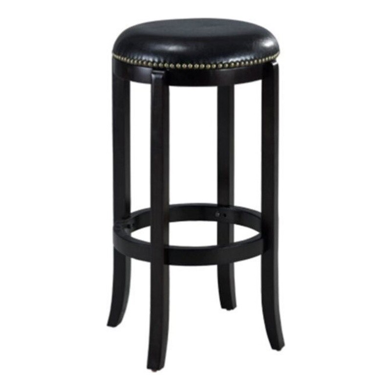 Boraam Wood Cordova 29.75″ Swivel Bar Stool in Black Finish