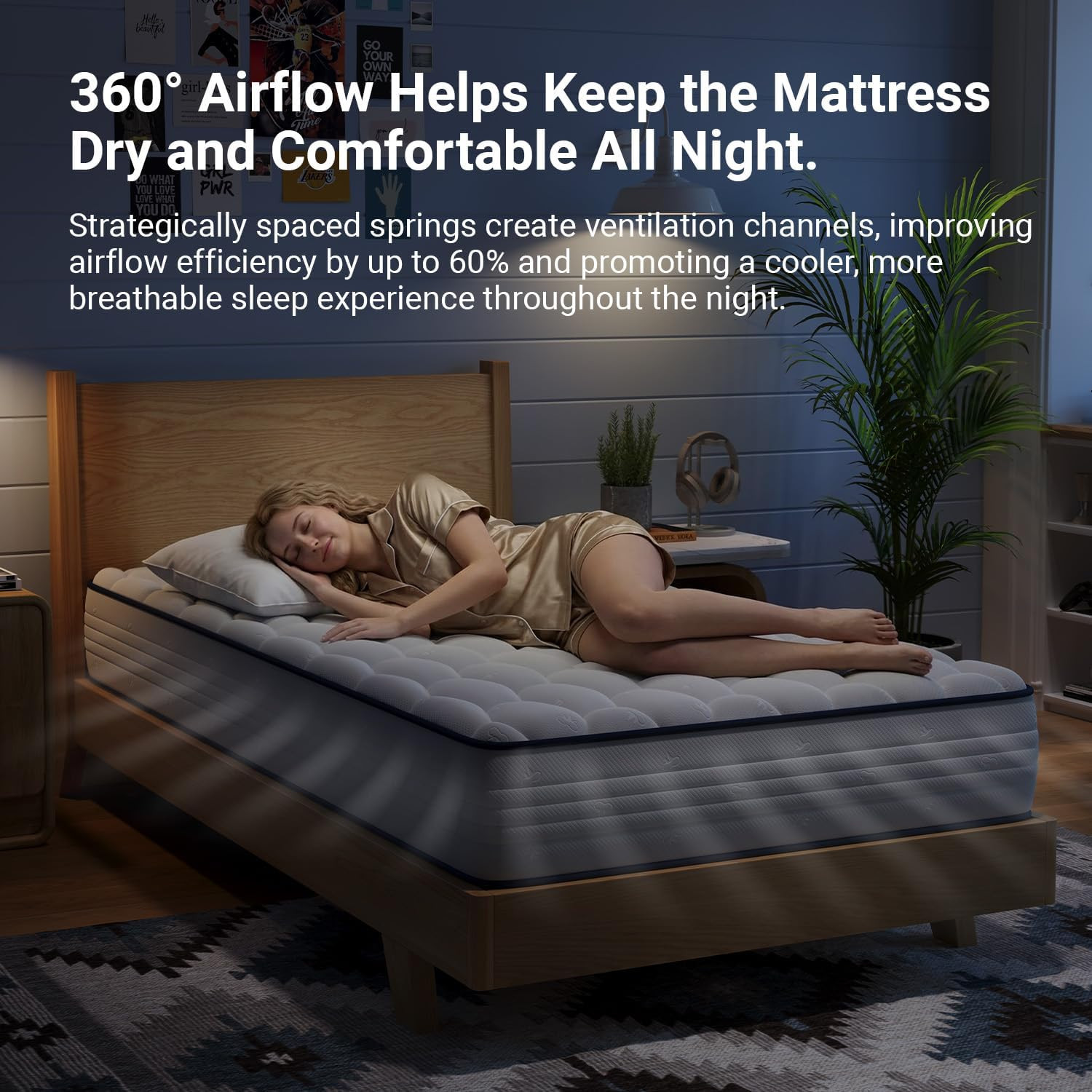 Inch Twin XL Mattress, Twin Bed Mattresses in a Box, Medium Soft, Breathable Fab