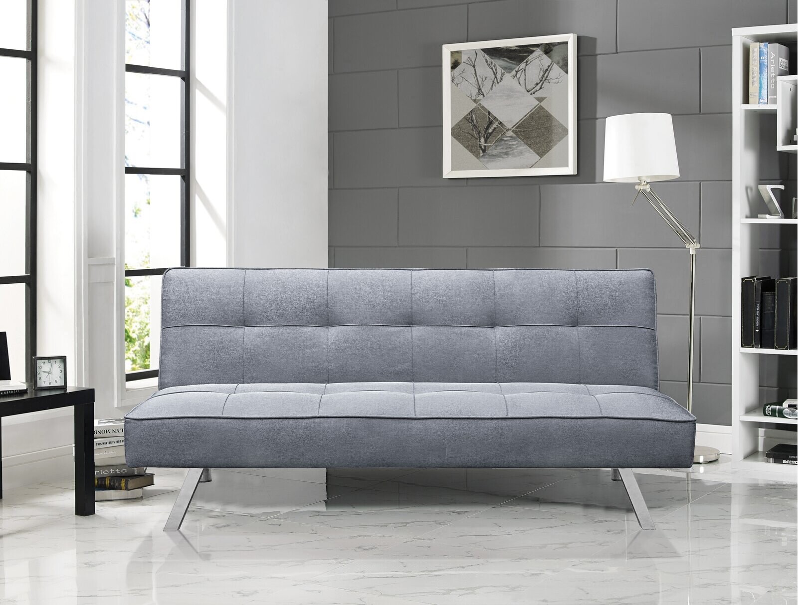 Futon Sofa Couch 66.1″ Wide Armless Convertible & Comfortable