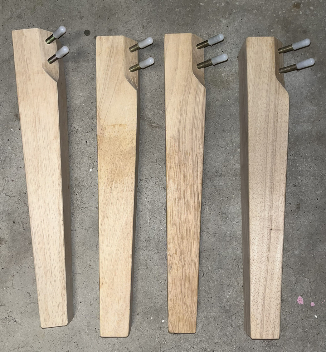 Coffe Table Legs + Unfinished + Shaker legs 18” Set Of 4