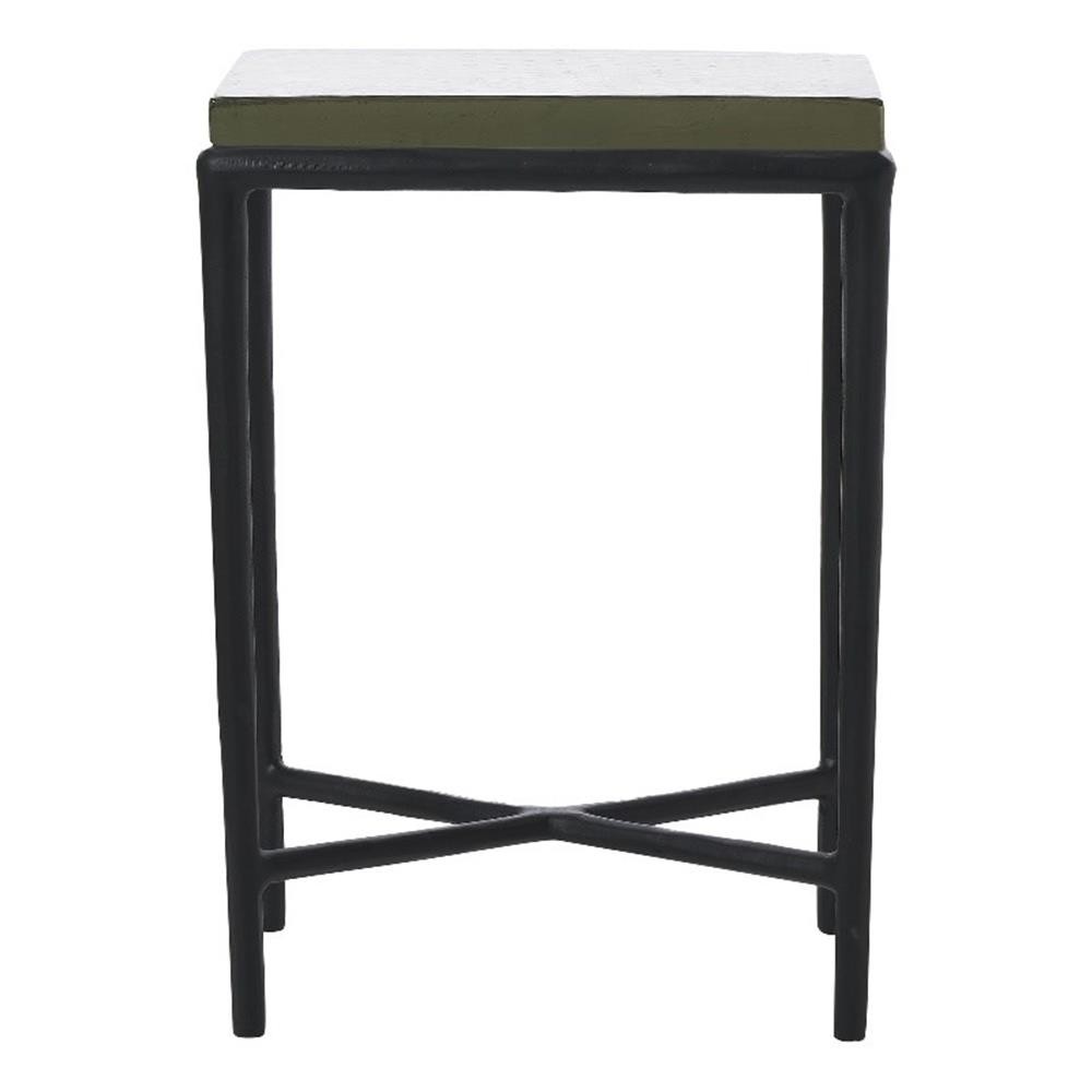 Aria Indoor Cast Aluminum Side Table Black
