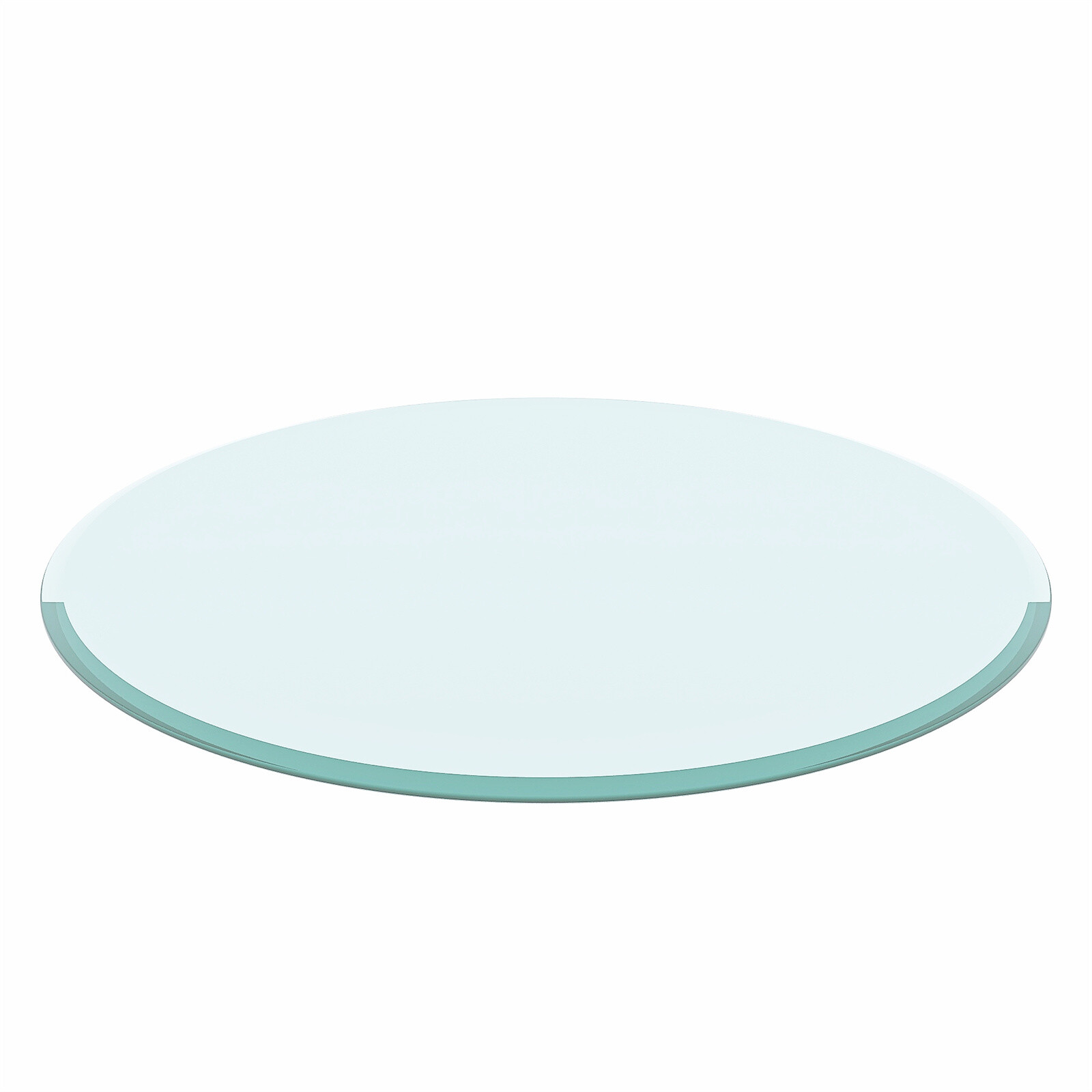Round Tempered Glass Table Top 1/4” 1/2” 2/5″ Thick Round Beveled Polished