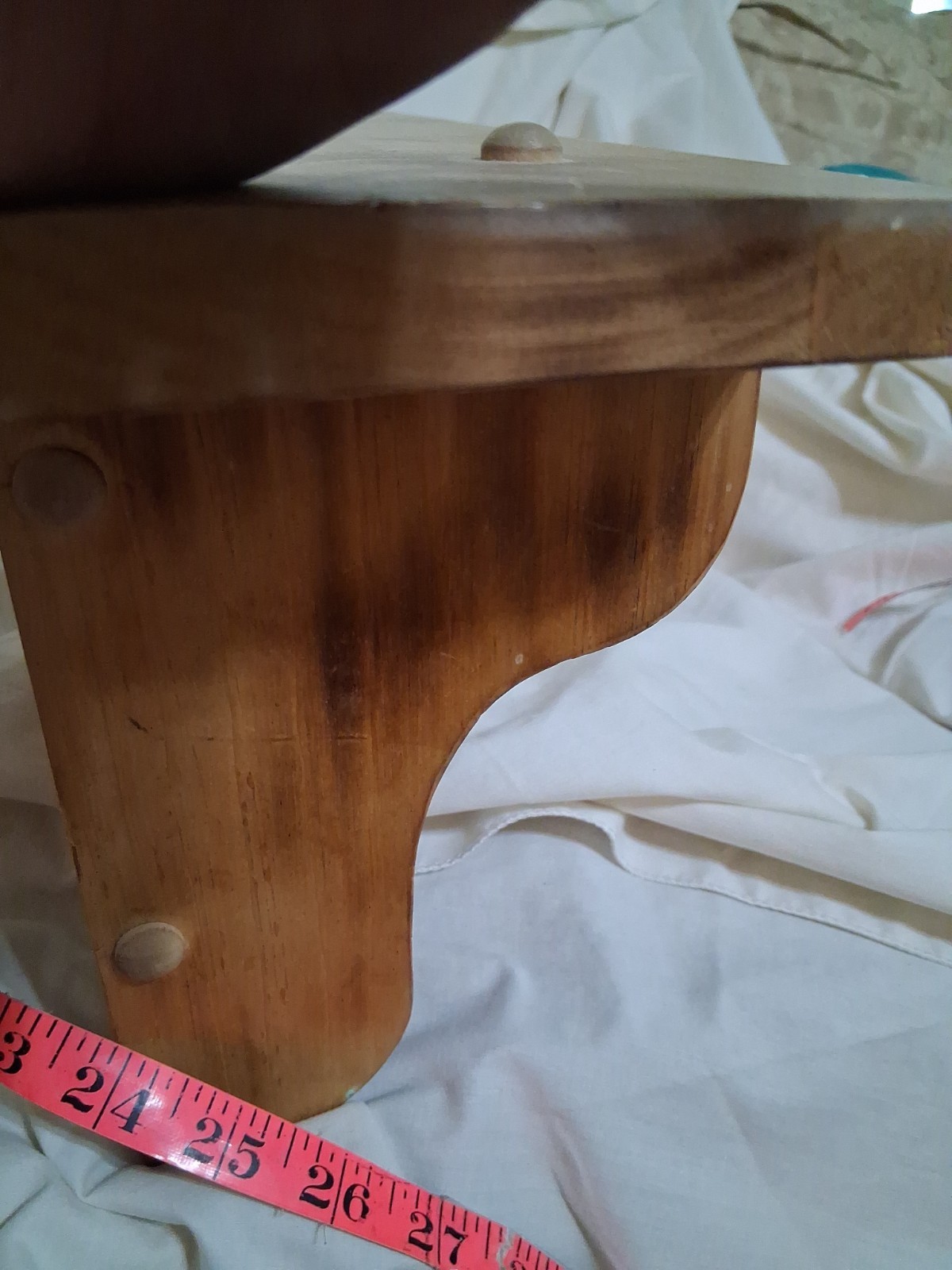 Cottage Core Wooden Wall Shelf Brown Rectangle Heart Cutout Wall Mount 23”x8 1/2
