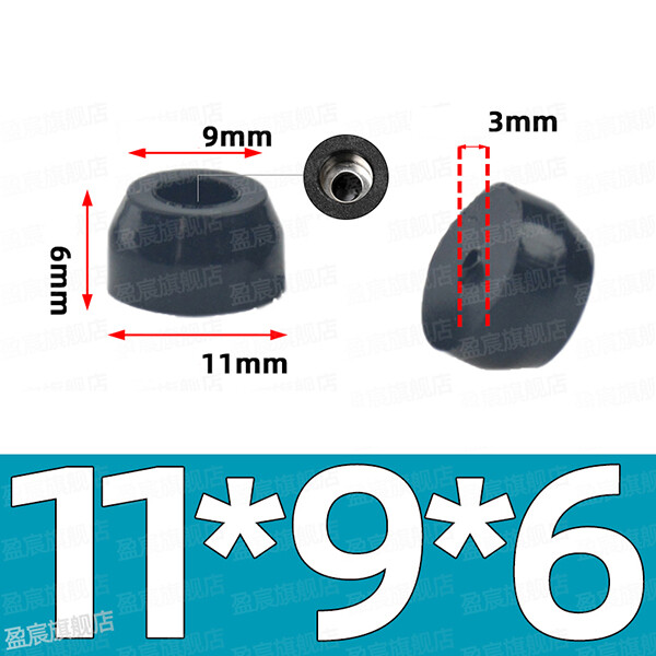Black Rubber Pads Tile Floor Protectors With Washer for Table Chair Furniture