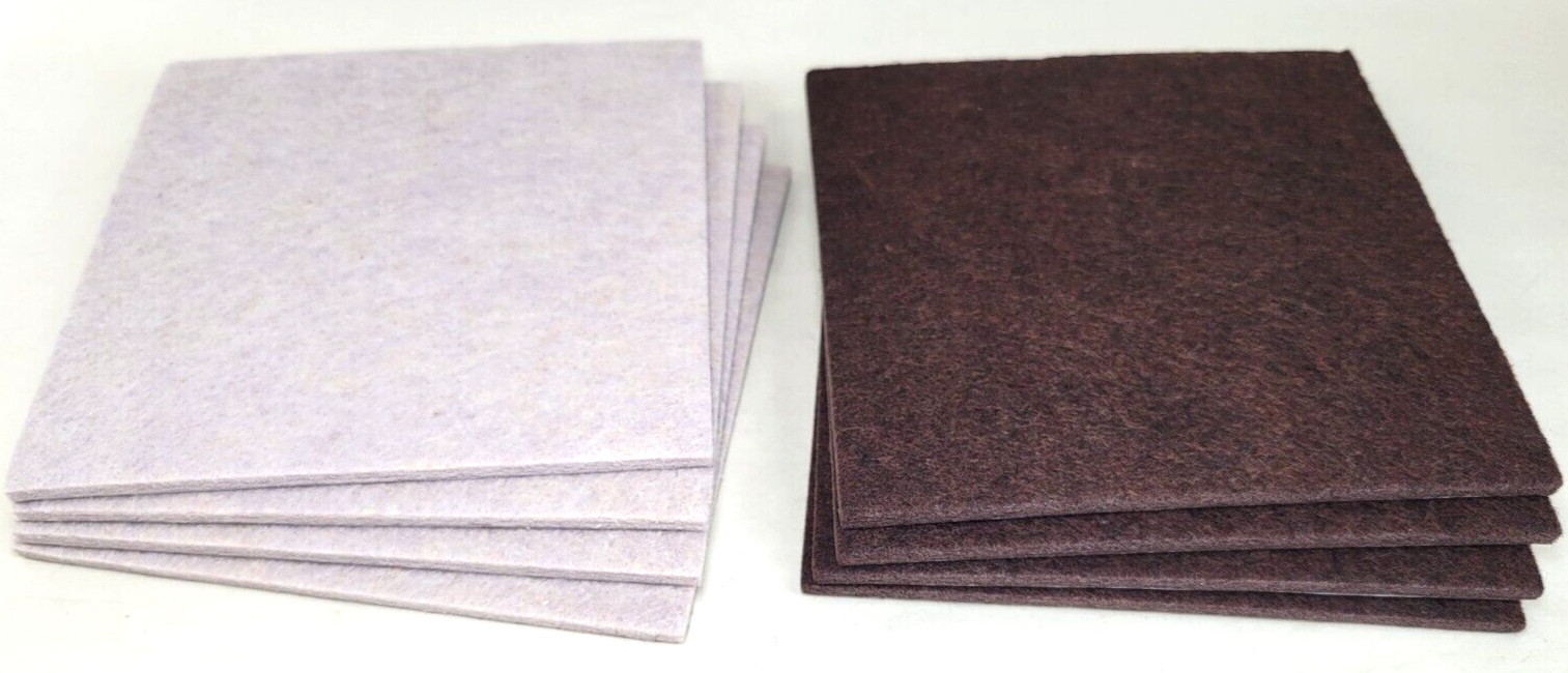 8 Pack Self Adhesive Felt Pad SQUARE Felt 5 x 5 x 3/16″ Hilltop Products AA-0073