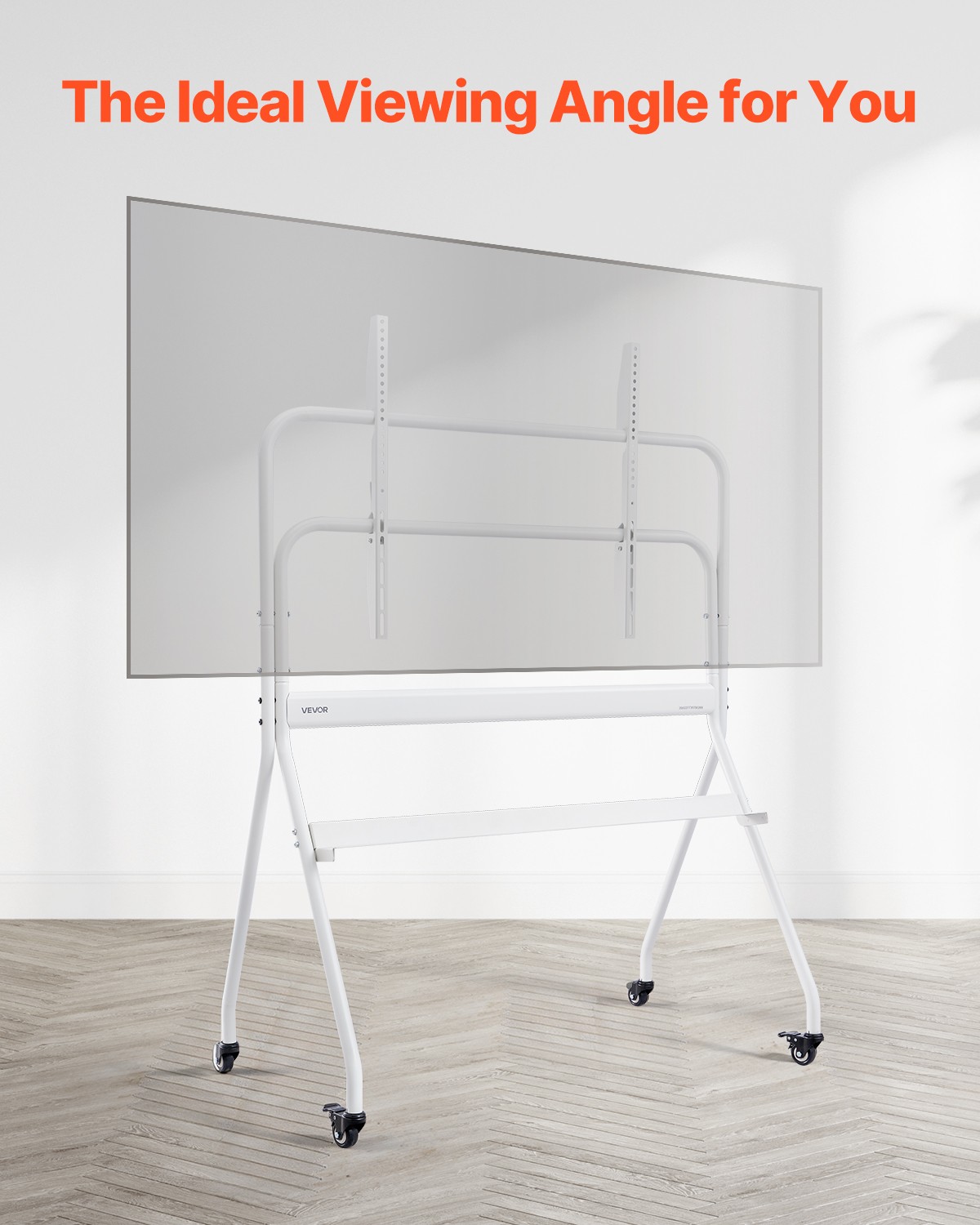 Rolling TV Stand Mobile TV Cart Holds Up to 198 lbs for 35-100 In Screens
