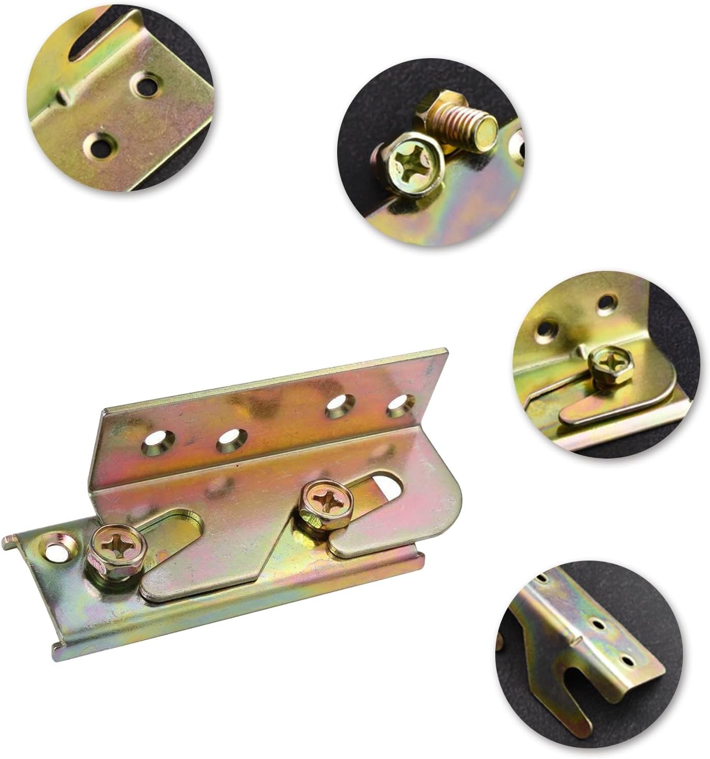 4 Sets Bed Rail Brackets,Heavy Duty Bed Frame Brackets Bed Fittings Wooden Bed