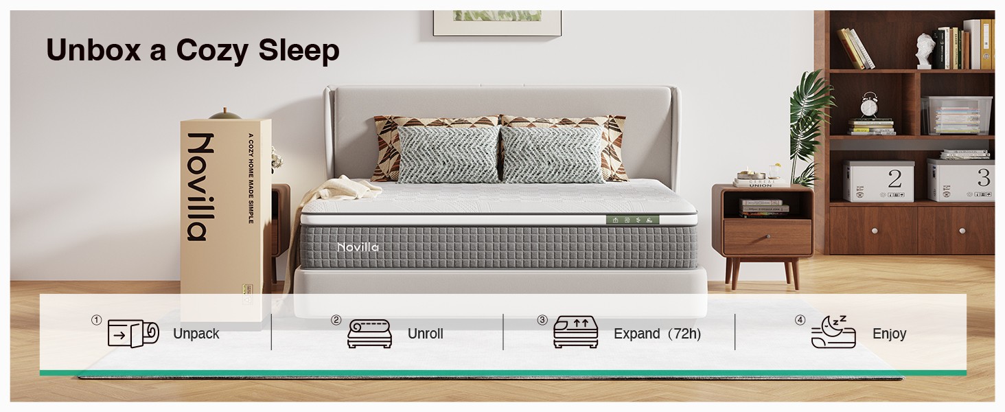 12 Inch XL Twin Mattress,Twin XL Hybrid Mattress with Gel Memory Foam,Pocketed